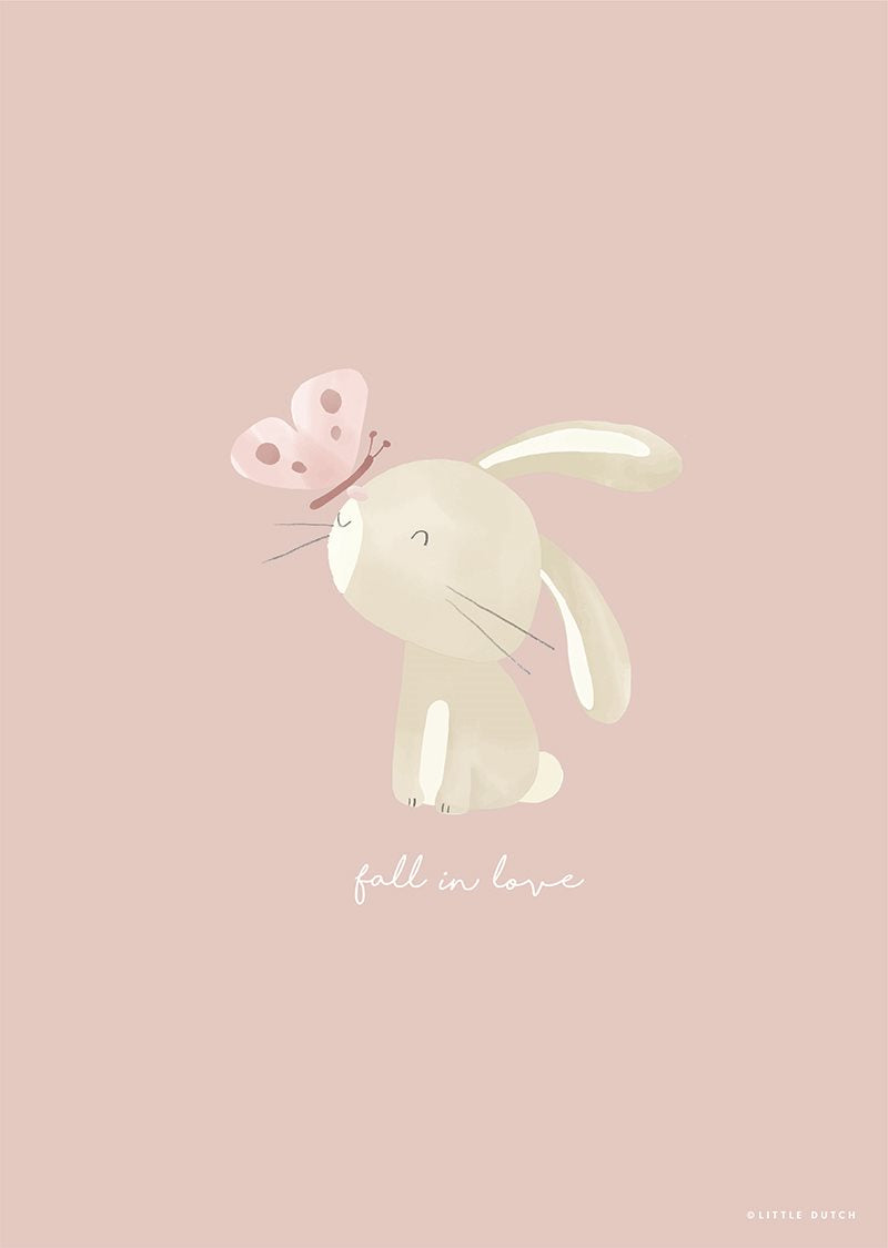 Poster Fiori e Farfalle - A3 ROSA PW11421690 - NANU' BABY