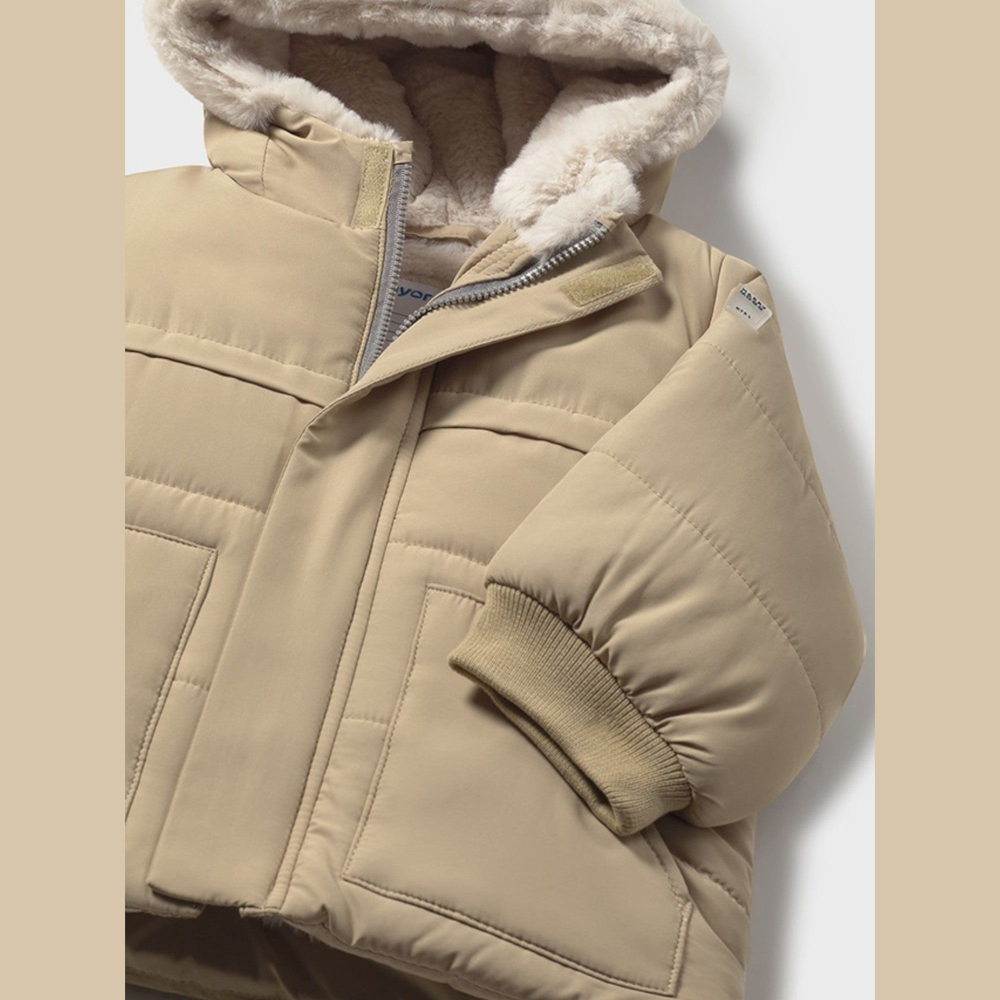 Giaccone orecchie pelo Bimbo Beige 2424/50 - NANU' BABY