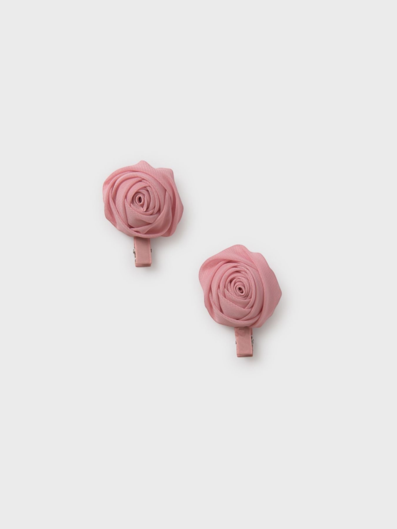 Set 2 fermagli fiori chiffon ROSA 5411/B - NANU' BABY