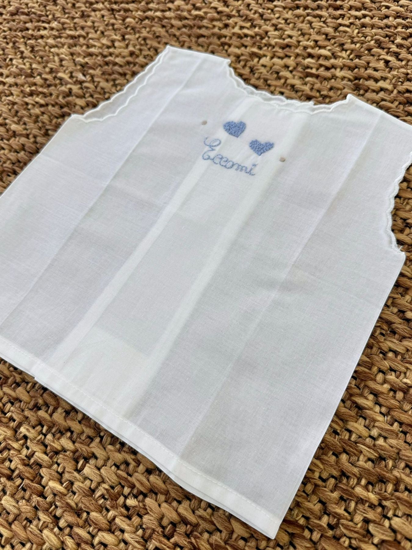 CAMICINA BATISTA Neonato AZZURRO CA80A - NANU' BABY