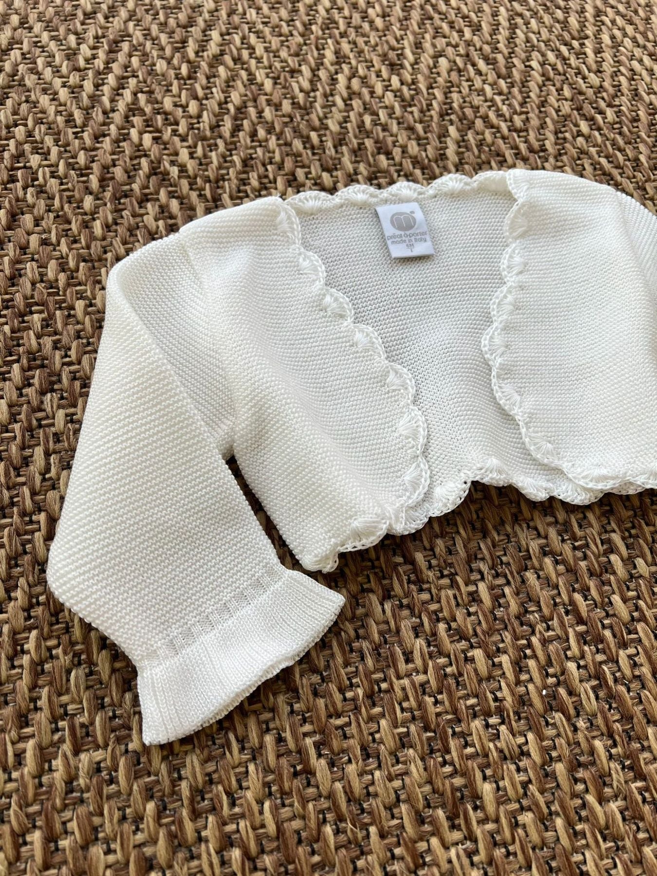 Giacchina in filo Bimba VANIGLIA EN82345/V - NANU' BABY