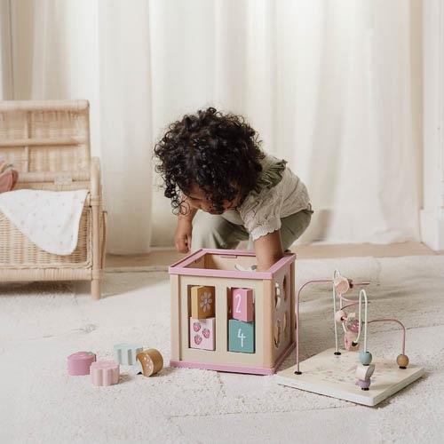 Cubo attività in legno- Giardino delle Fate MULTICOLORE LD7331 - NANU' BABY