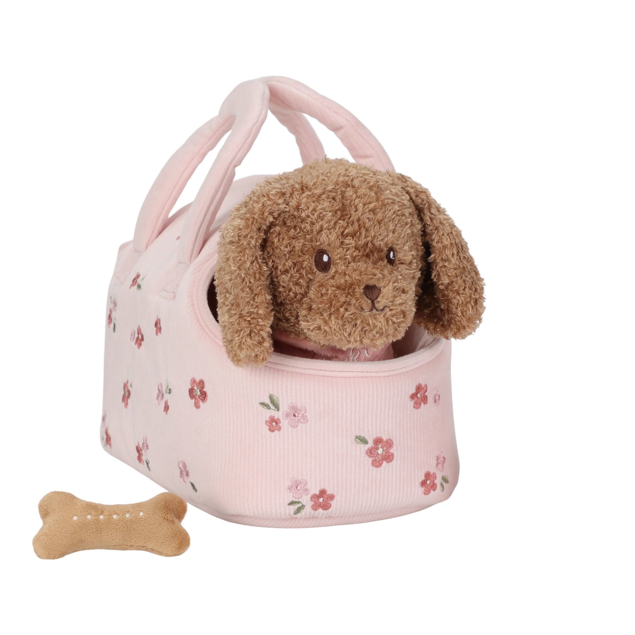 Peluche cane Jackie con trasportino Multicolore LD4518