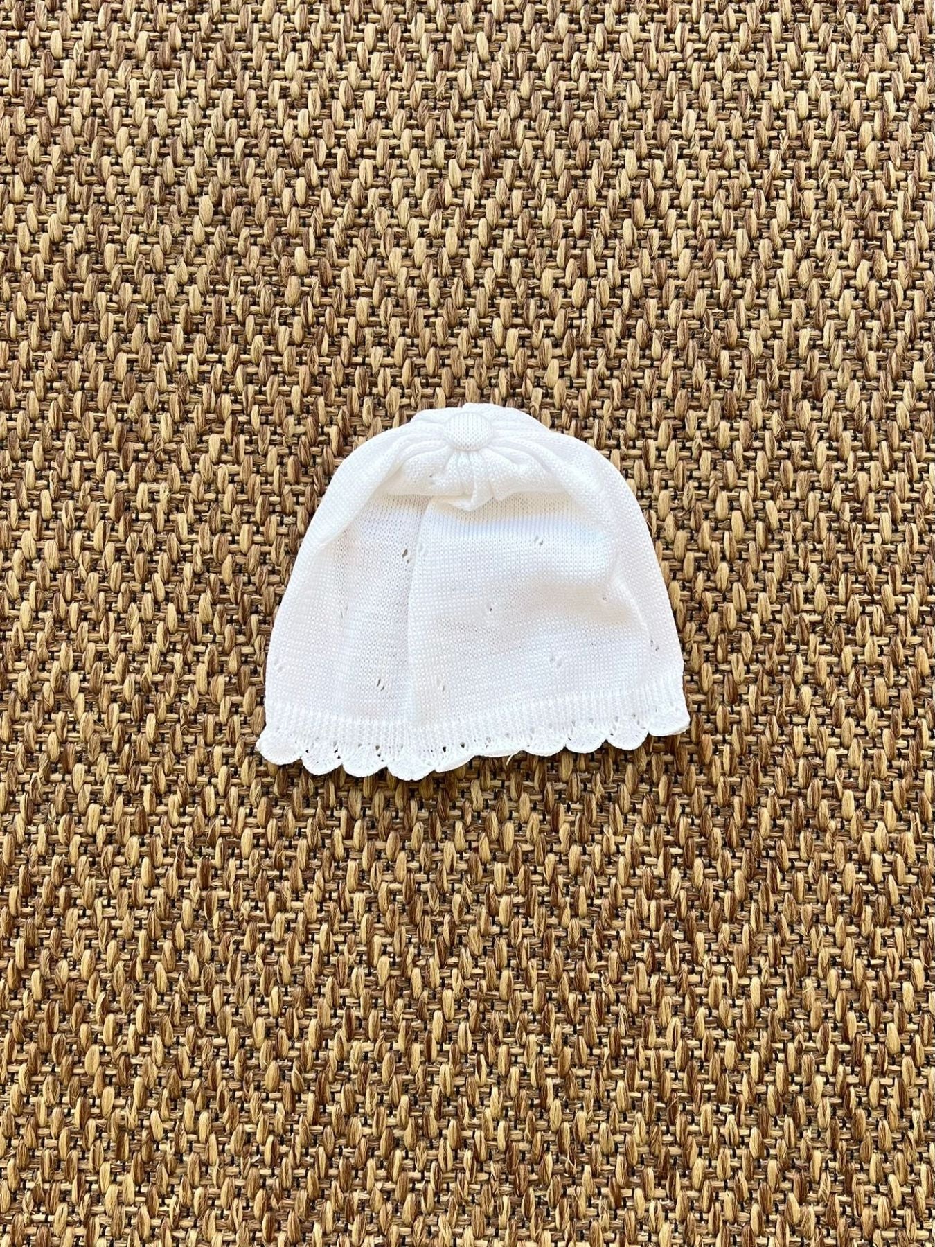 Cuffia in filo Neonata BIANCO EP1271 - NANU' BABY