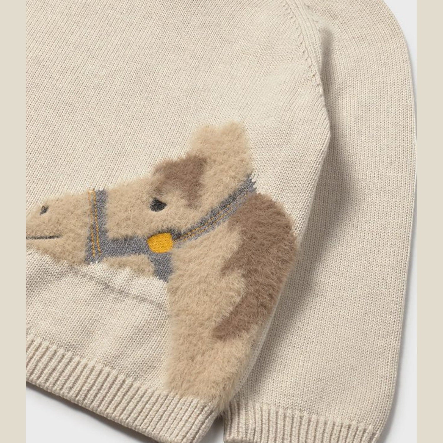 Maglioncino intarsio animal Bimbo Beige 2345/22 - NANU' BABY