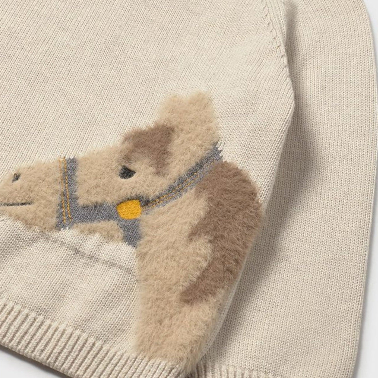 Maglioncino intarsio animal Bimbo Beige 2345/22 - NANU' BABY