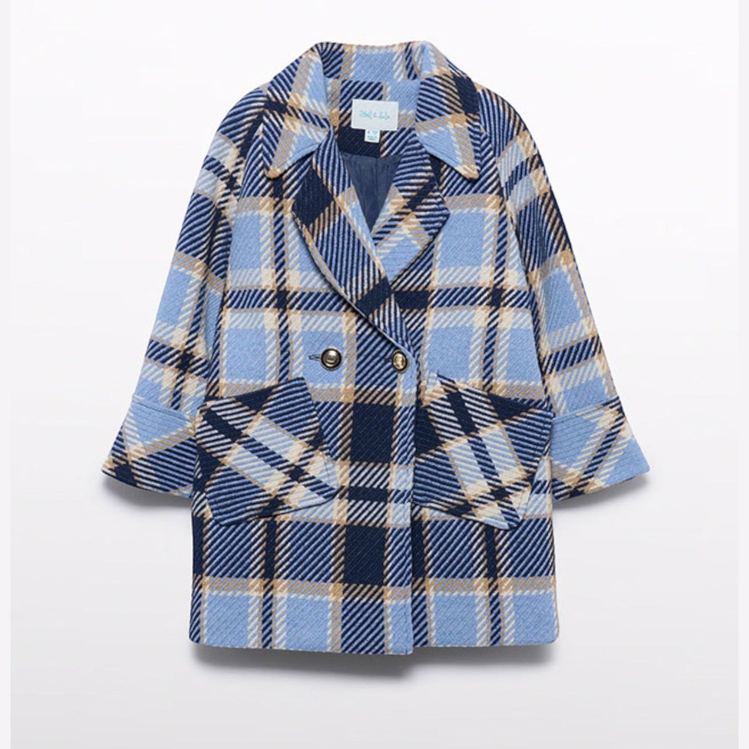 Cappotto a quadri Bimba CIELO 5845/4 - NANU' BABY