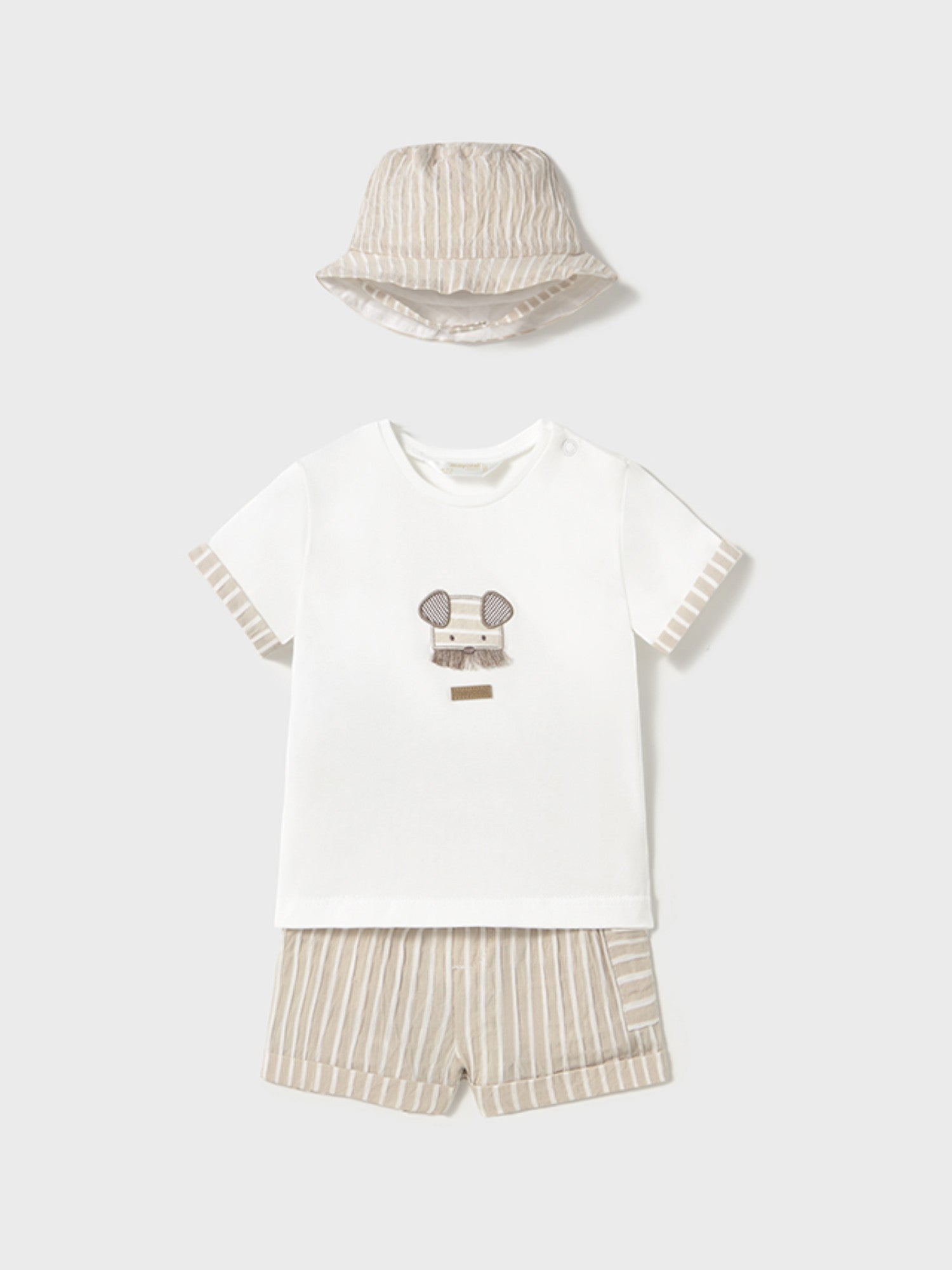 Completo pantalone maglietta cappe Bimbo AVORIO 1201 /A - NANU' BABY