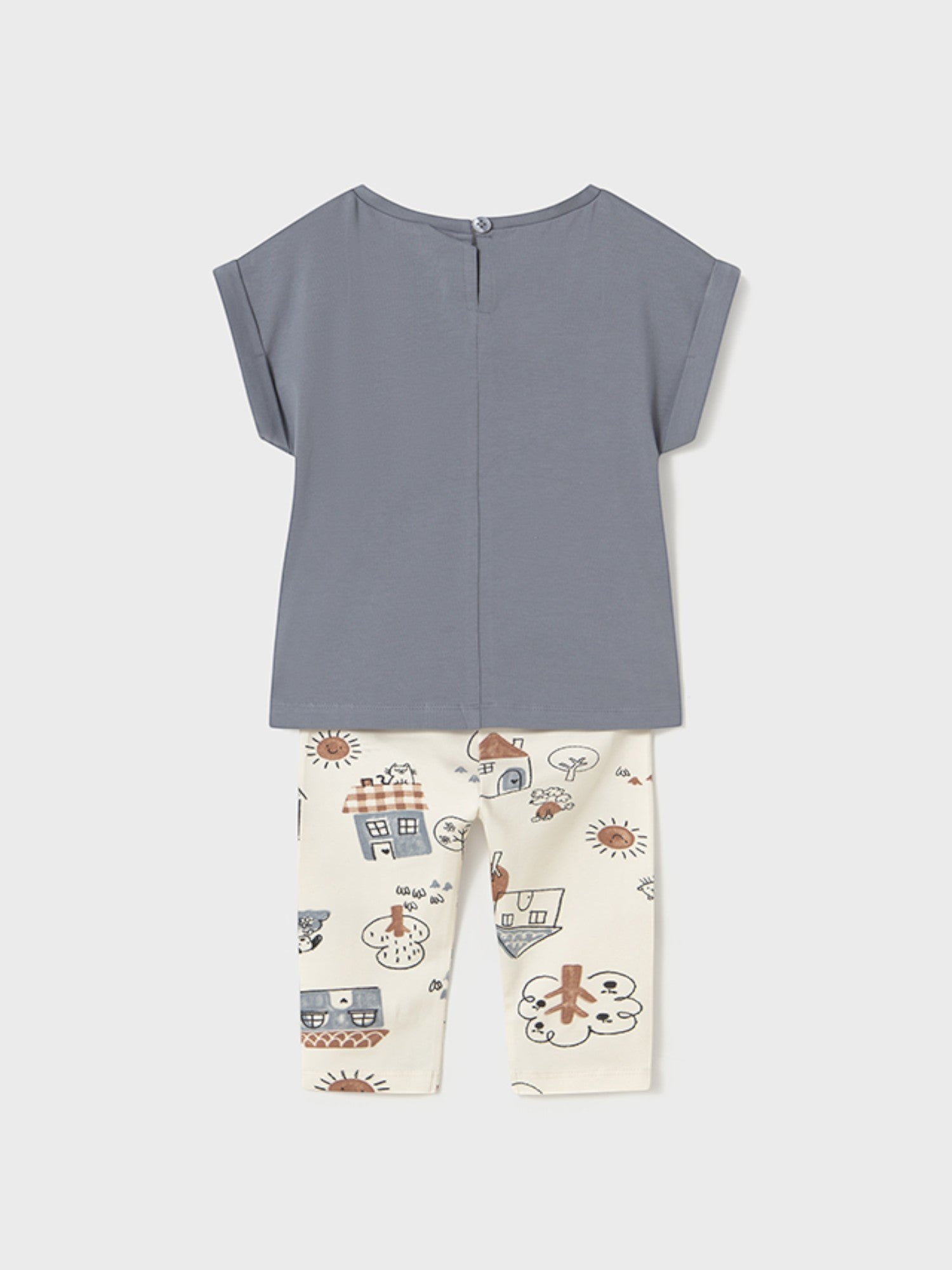 Comp.leggings stampato Bimba GRIGIO 1738/33 - NANU' BABY