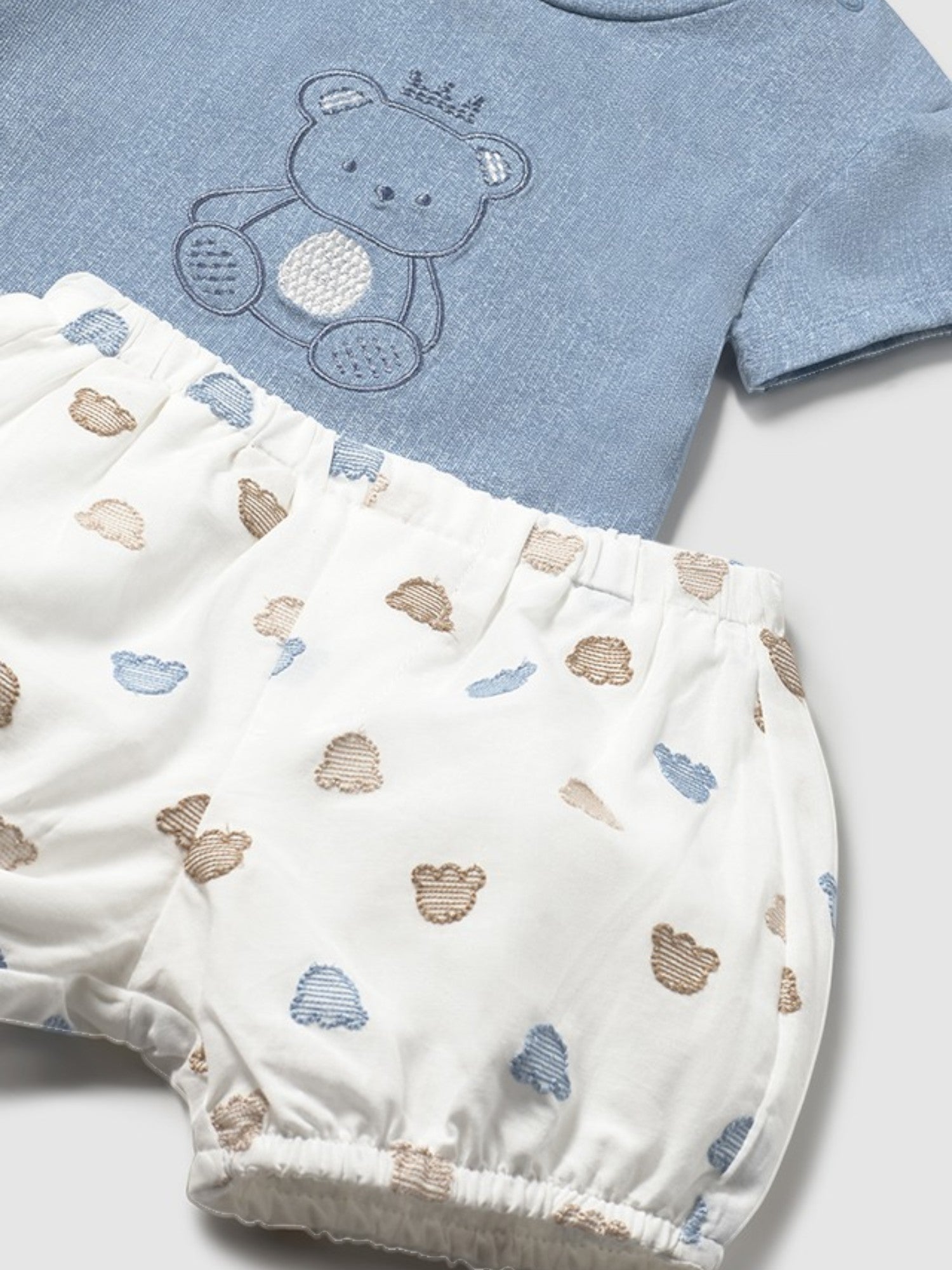 Completo pantalone corto Bimbo AZZURRO 1204 /A - NANU' BABY