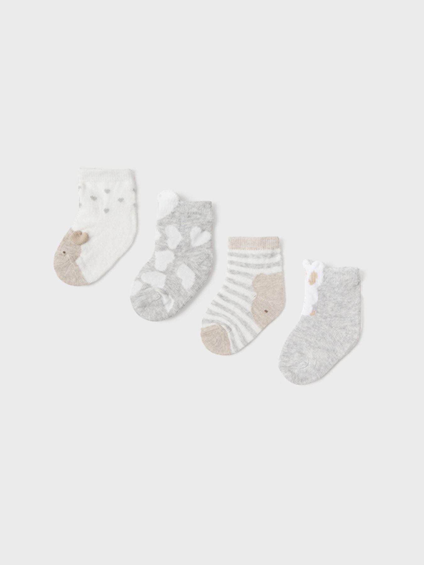 Set 4 calze BEIGE 9711/L - NANU' BABY