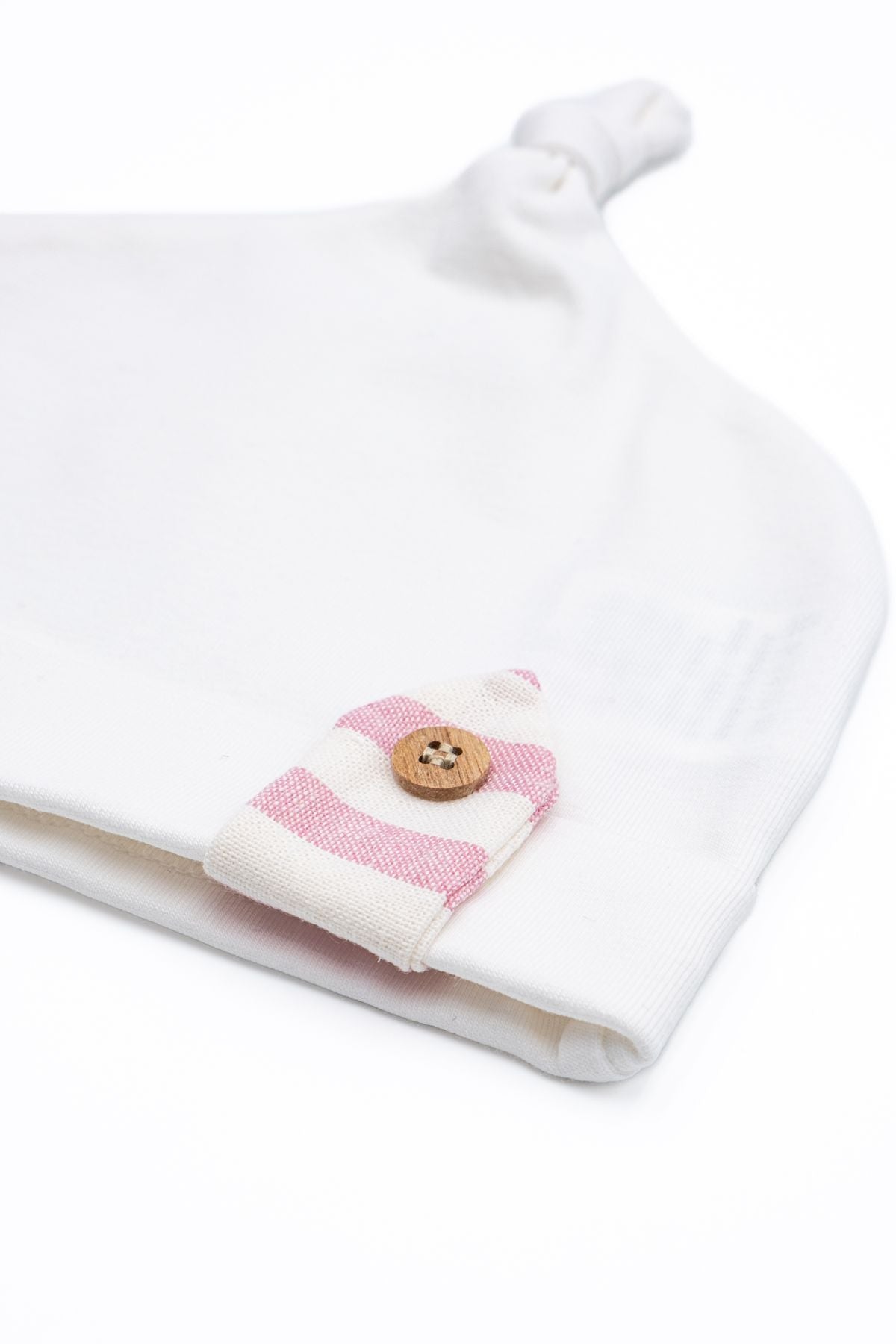 Cuffia Bottoncino Neonata PANNA EL5173 - NANU' BABY