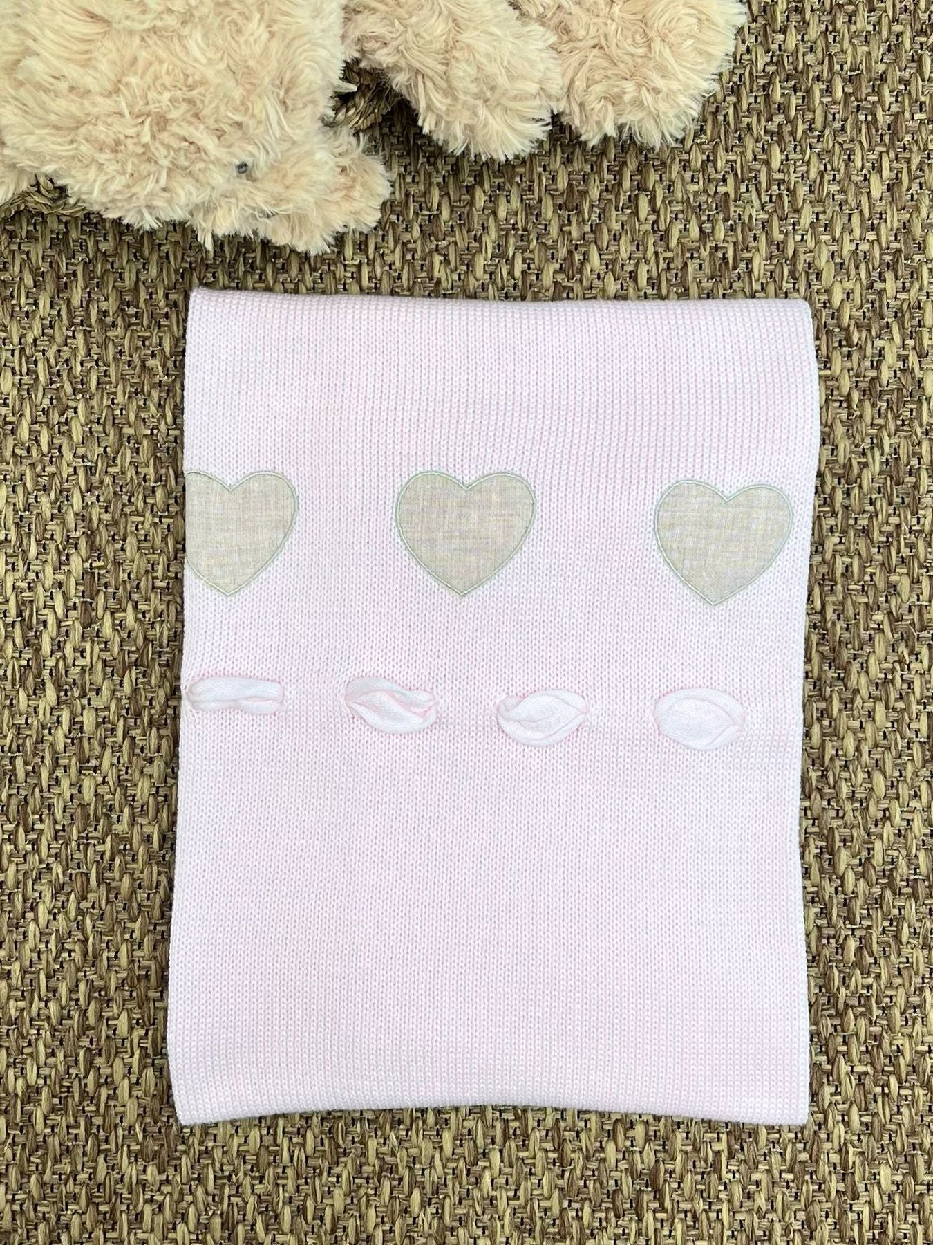 Coperta Cuoricini Neonata ROSA 3146/189 - NANU' BABY