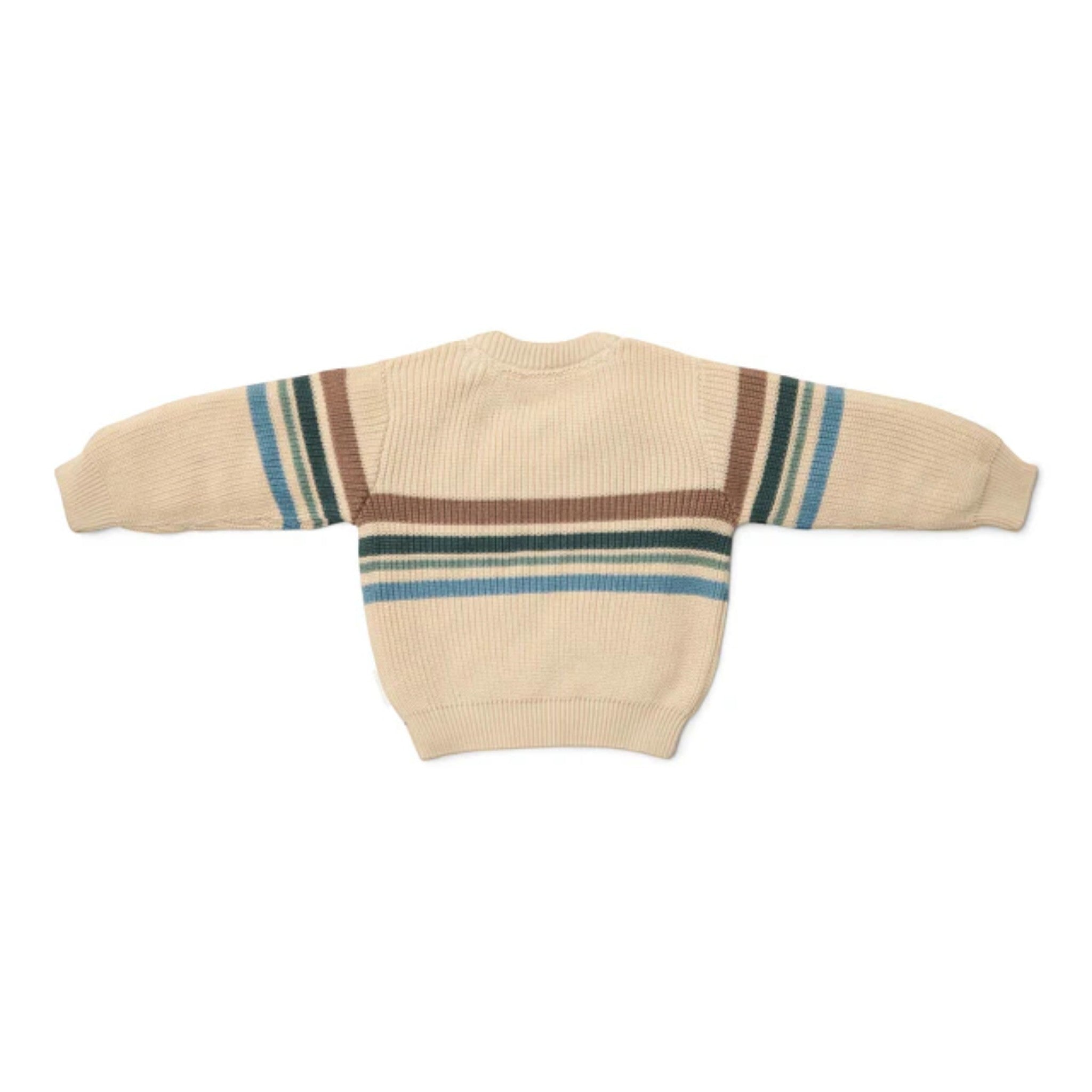 Maglione lavorato a maglia- Amici della foresta - Strisce Bimbo Avorio CL25092080