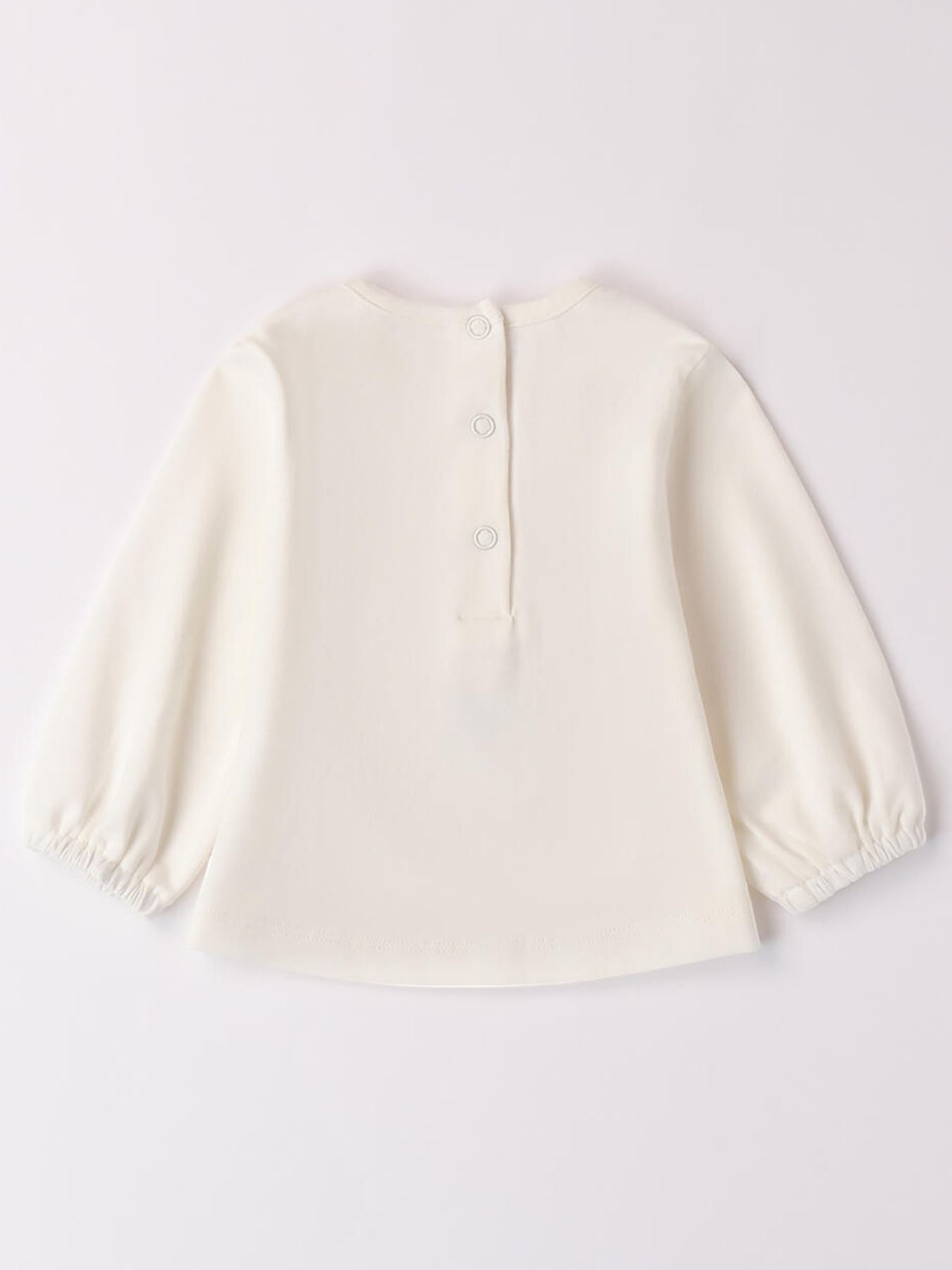 Maglietta per bimba con gatto Bimba PANNA 3A762 - NANU' BABY