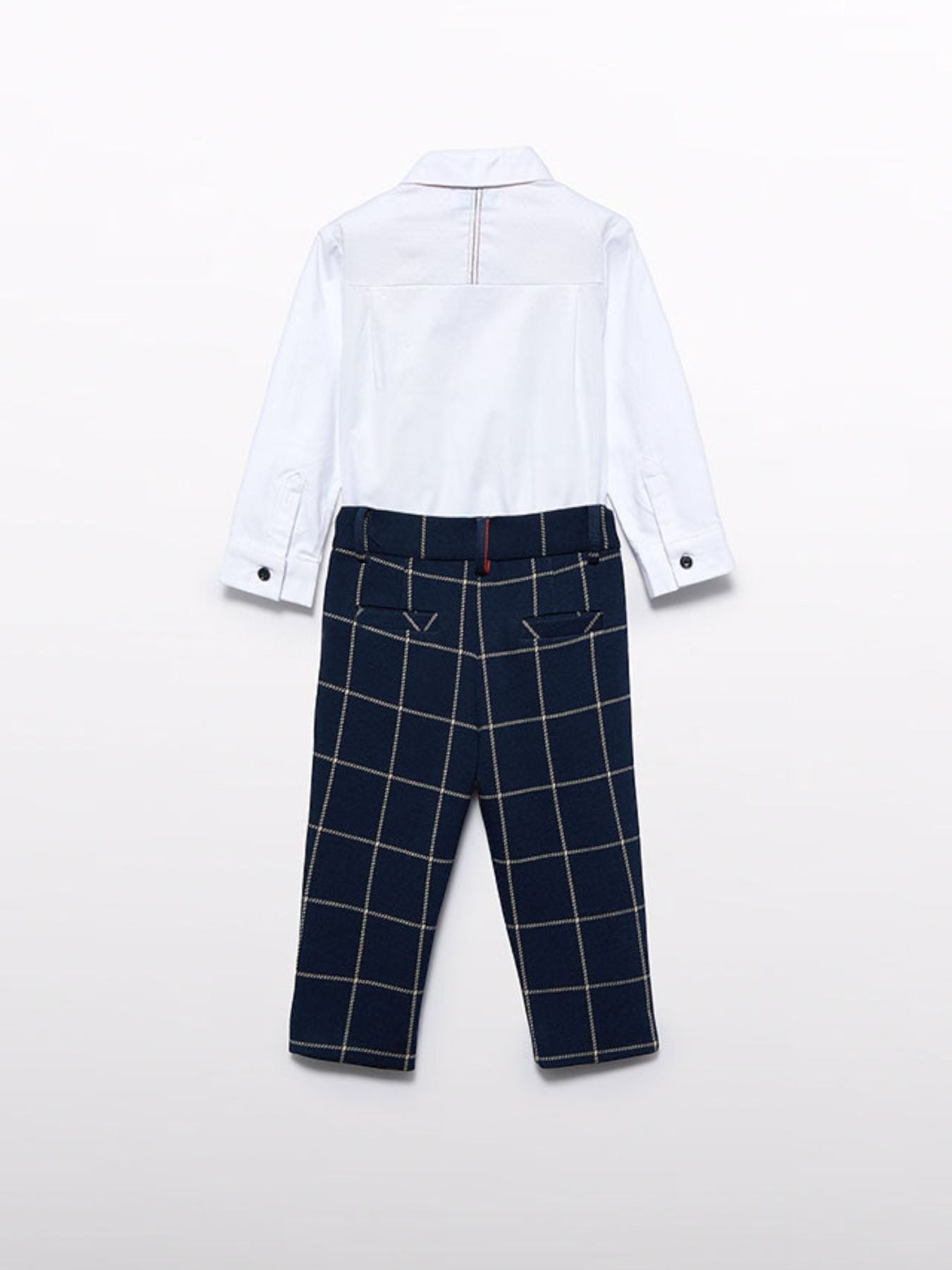 Compl. pantalone quadro punto Bimbo BLU 5704/B - NANU' BABY