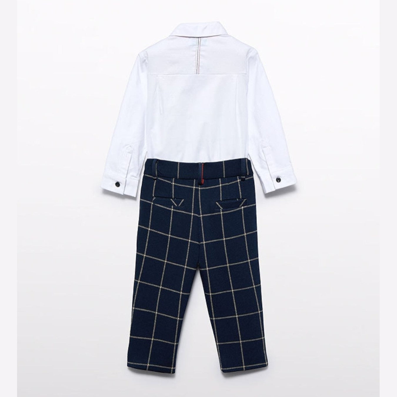 Compl. pantalone quadro punto Bimbo BLU 5704/B - NANU' BABY