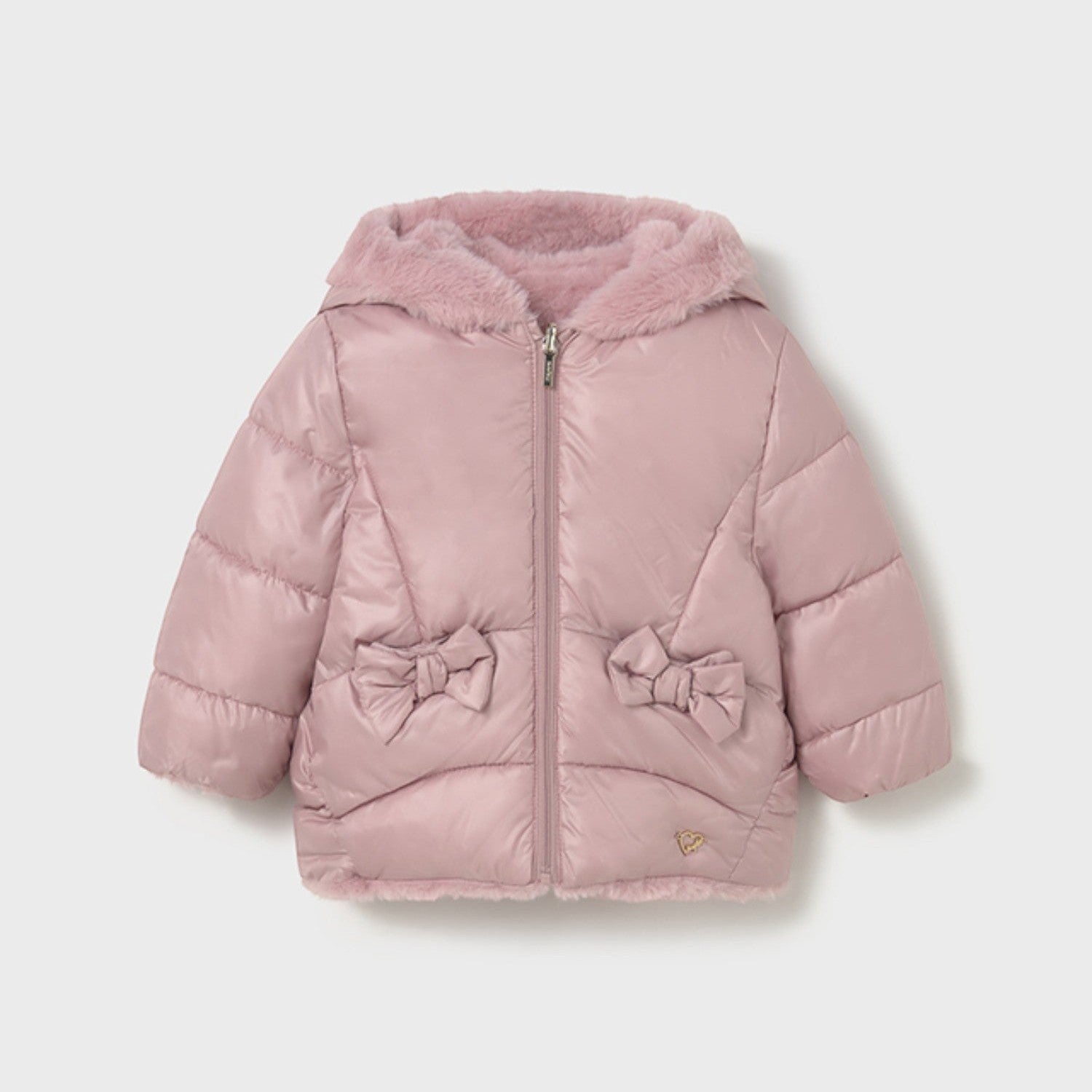 giubbotto reversibile pelo Bimba Rosa 2435/81 - NANU' BABY
