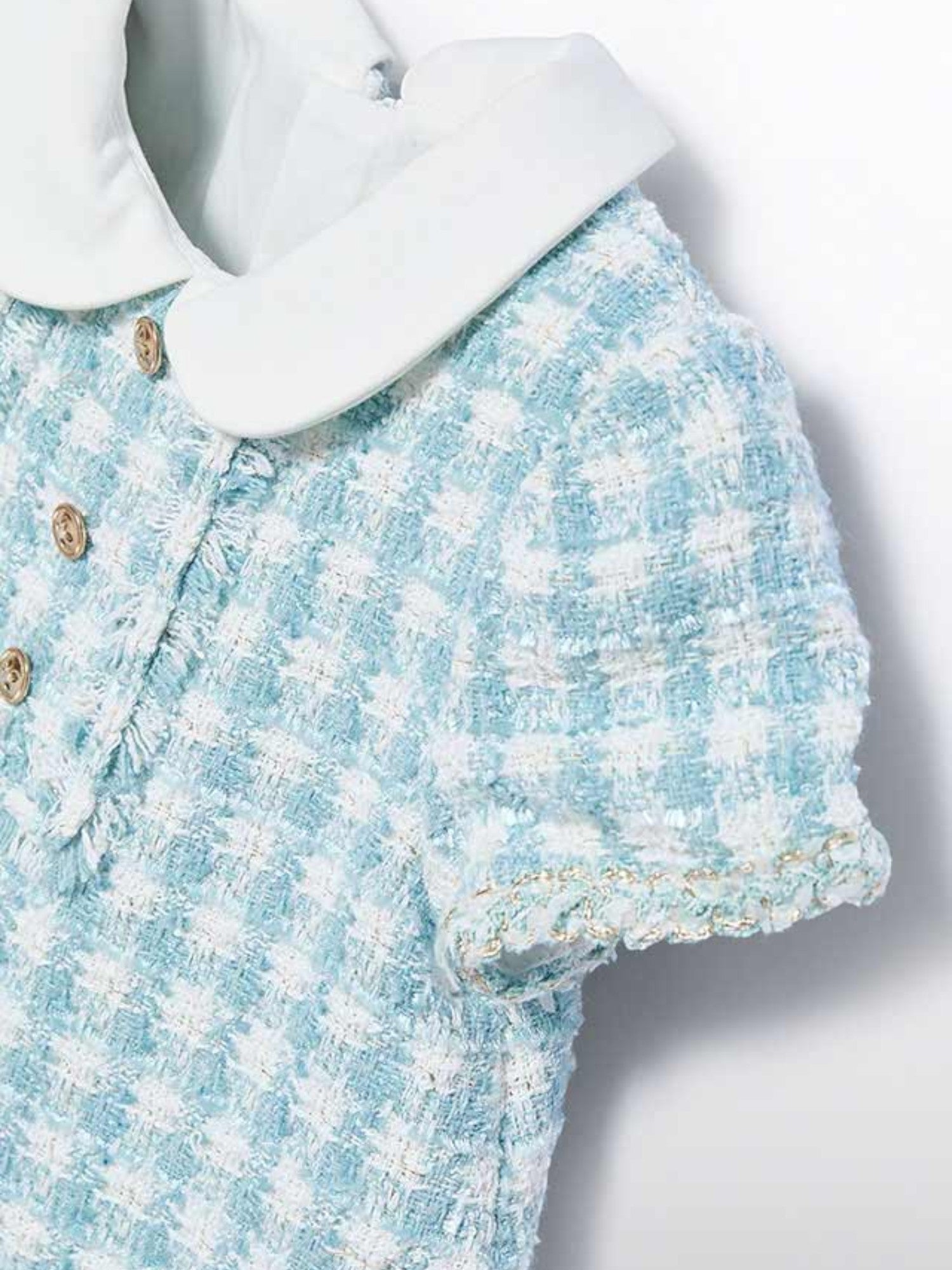 Abito quadri lurex Bimba Verde 5511/9 - NANU' BABY