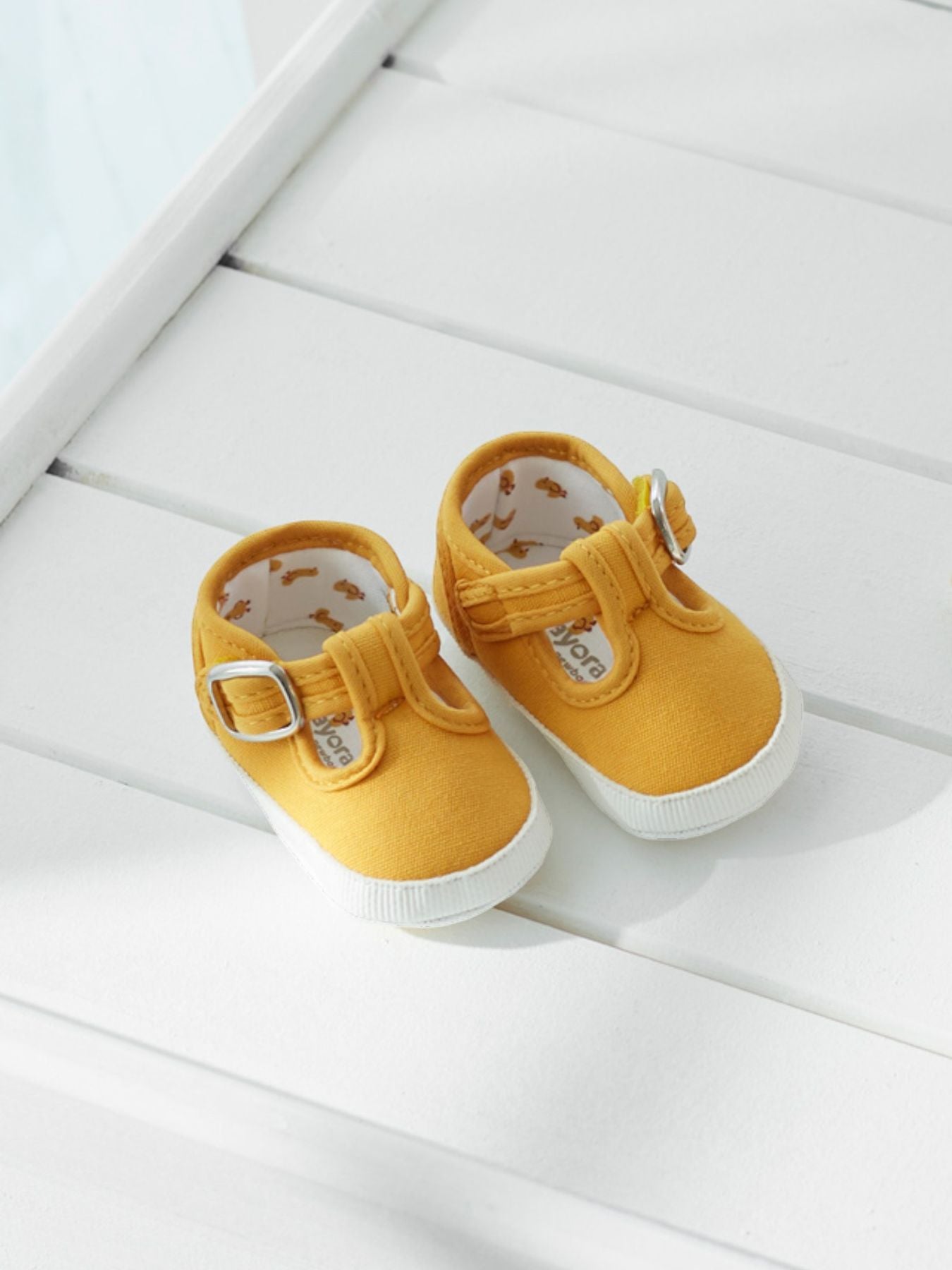 Scarpetta in tela Bimbo GIALLO 9731/M - NANU' BABY