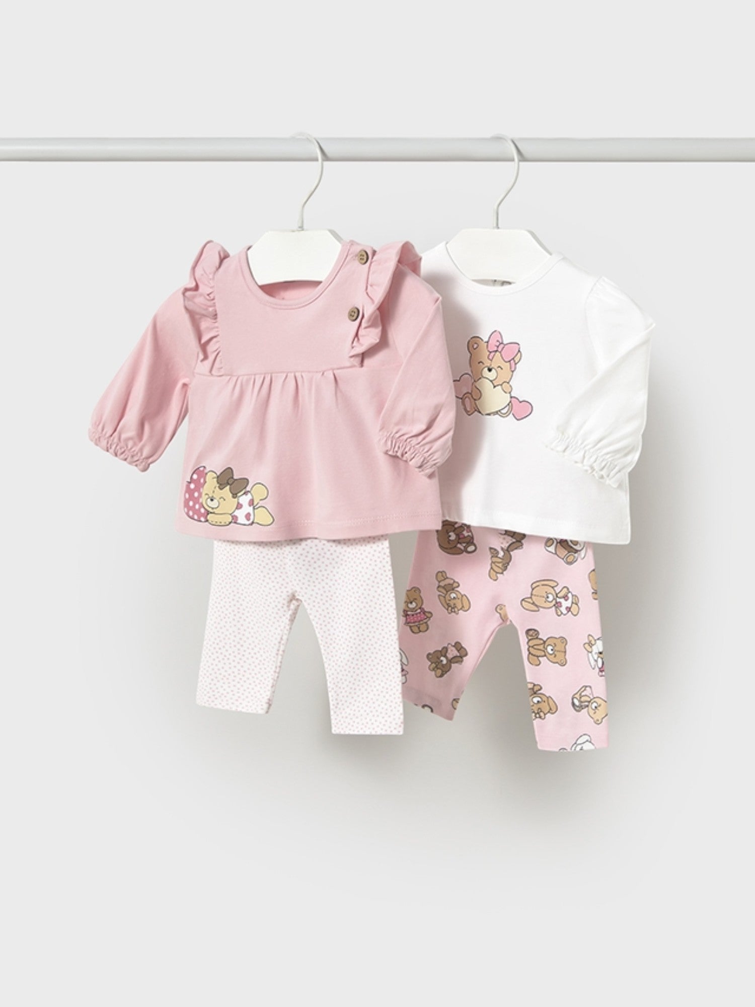 Completo leggings 4 pezzi Bimba ROSA 1760 /R - NANU' BABY