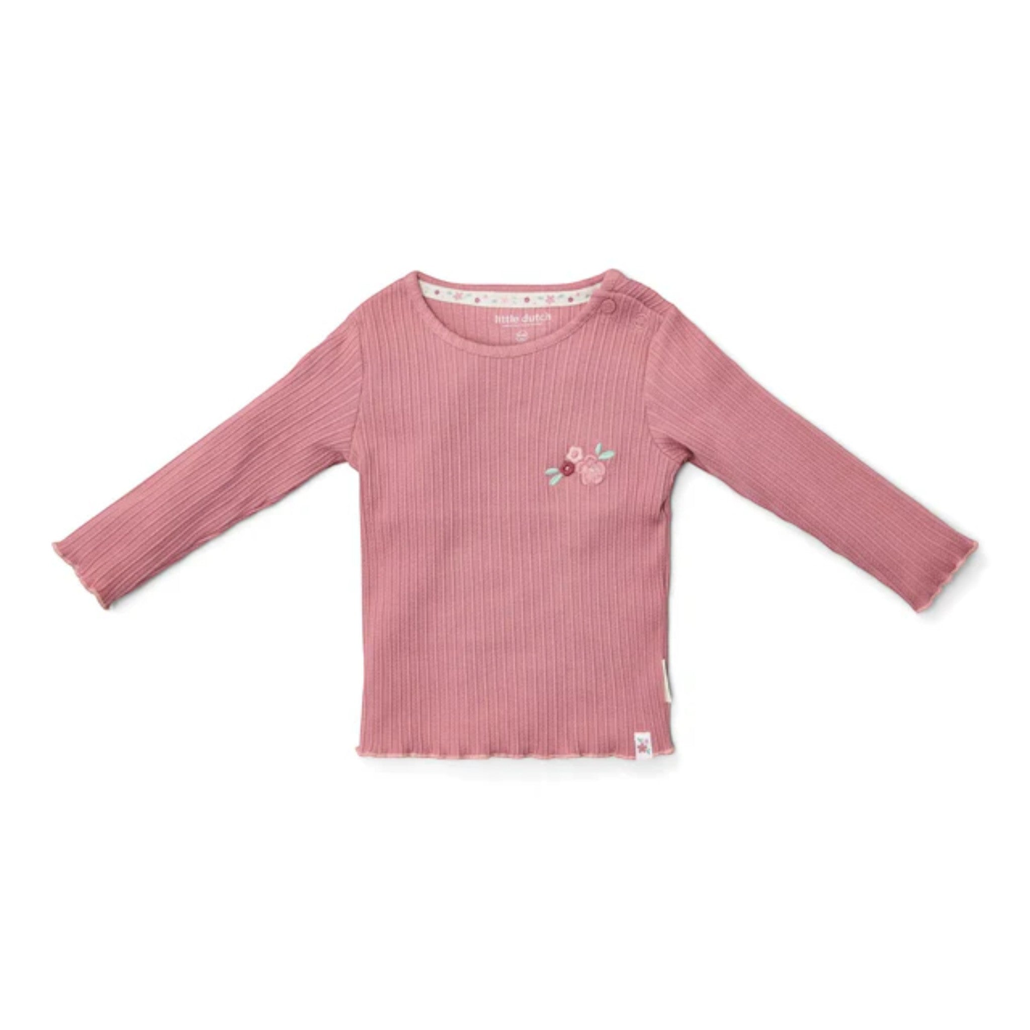 T-shirt a costine a manica lunga - Giardino delle fate Rosa CL25091013