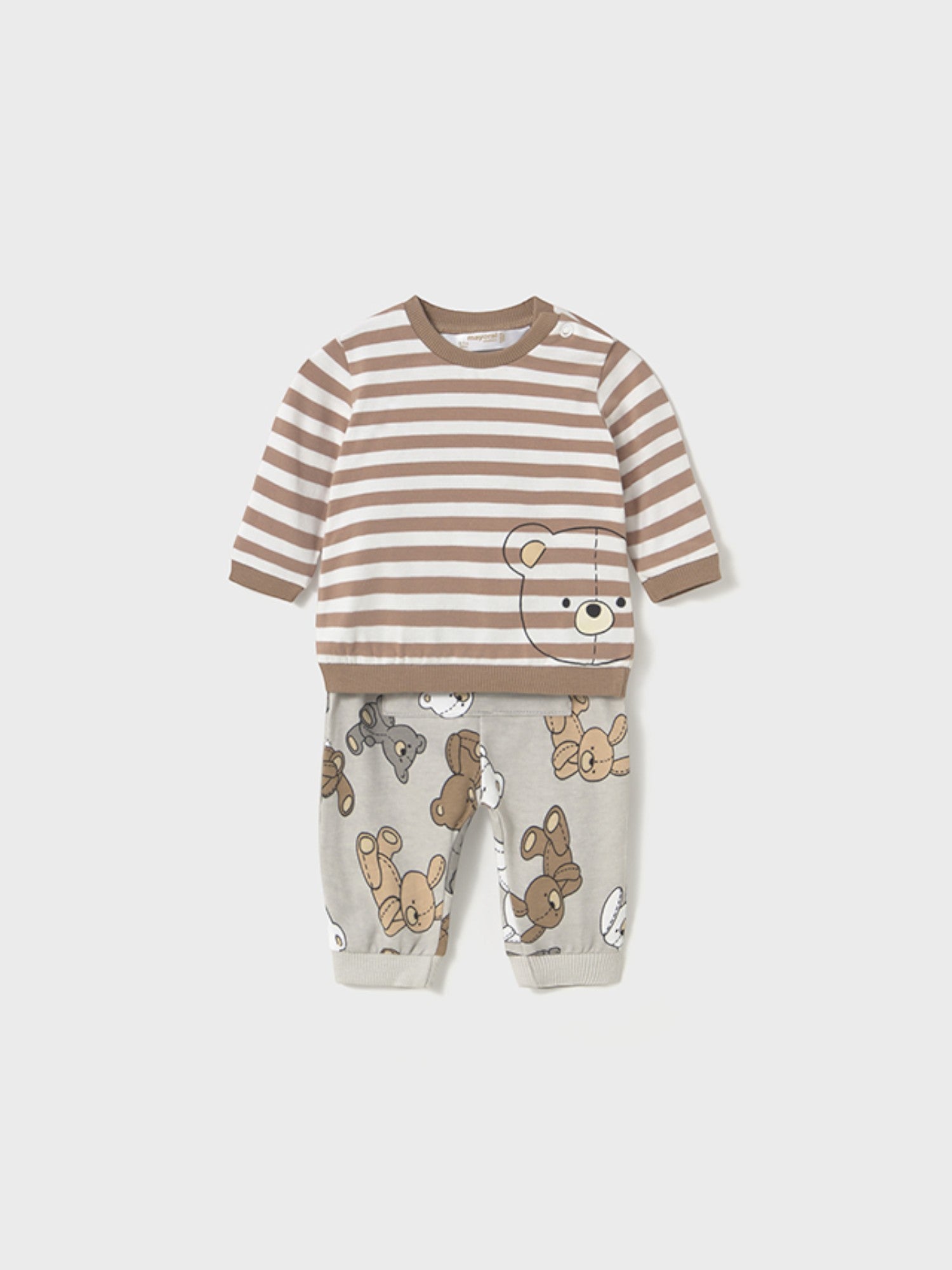 Completo 4 pezzi lungo Bimbo MARRONE 1612 /M - NANU' BABY