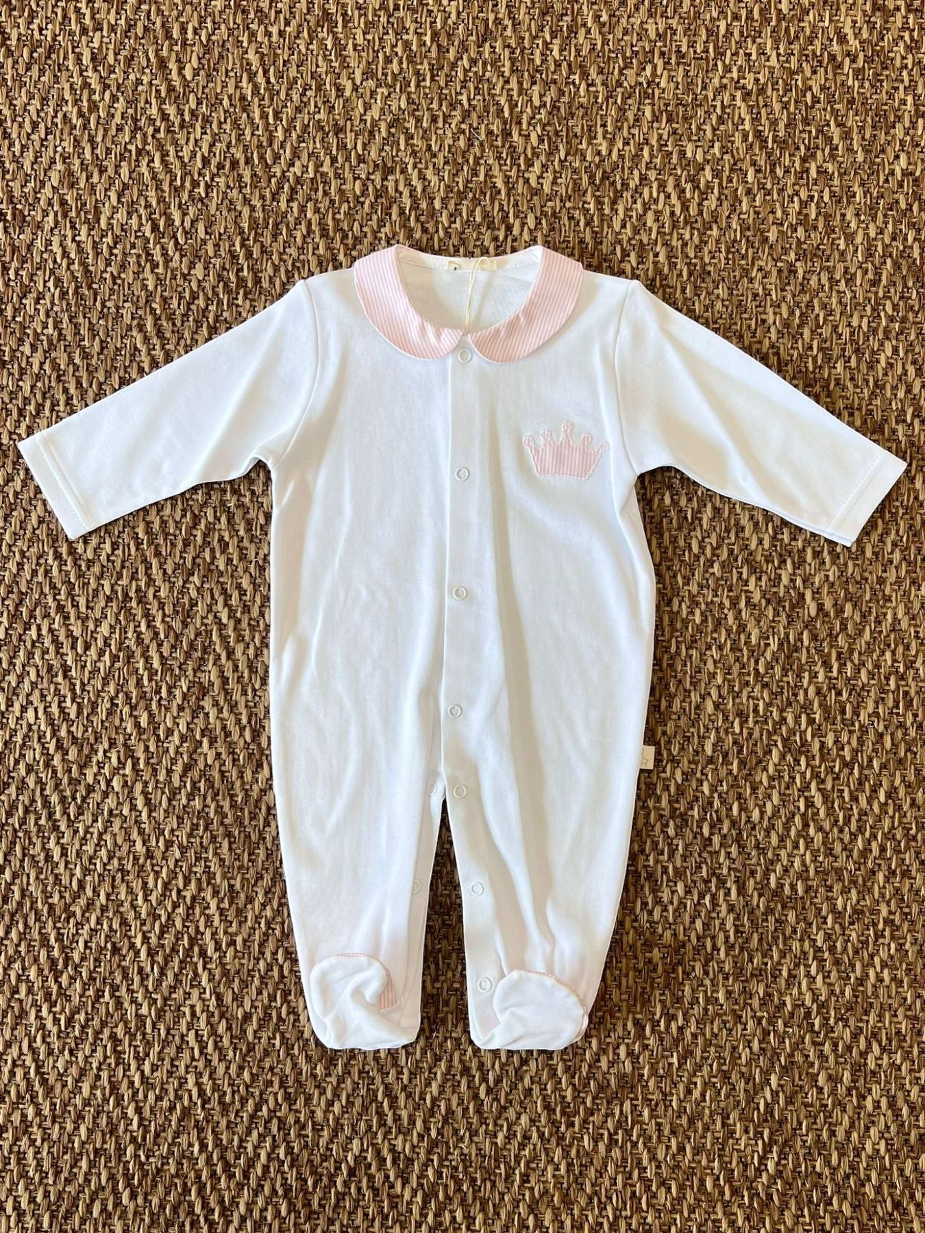Tutina Corona rosa Neonata Rosa CROWNLCM53R - NANU' BABY