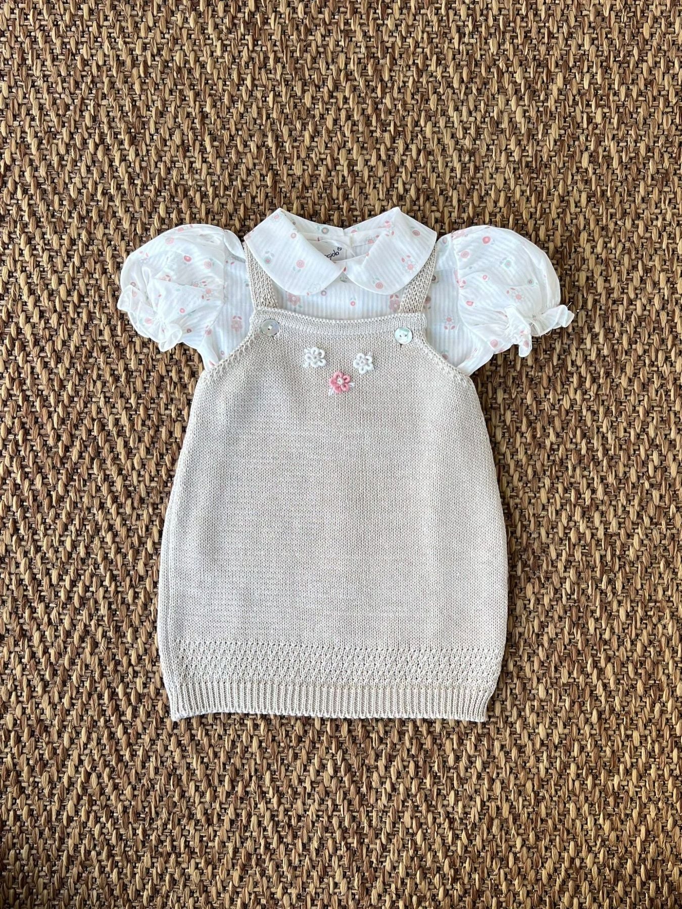Abito in filo di cotone Bimba TORTORA NAIME/AB-T - NANU' BABY