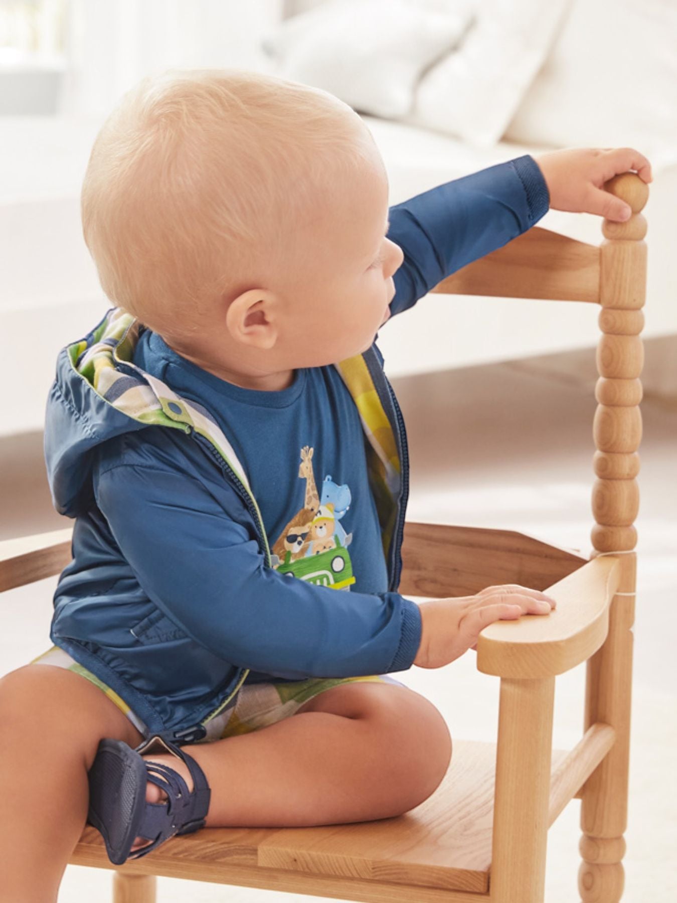 Giacca a vento reversibile Bimbo BLU 1431 - NANU' BABY