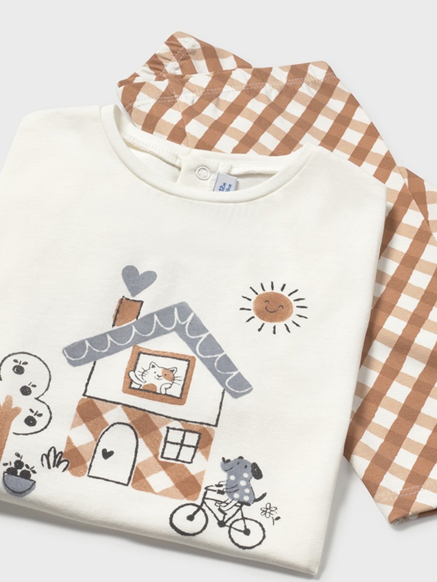 Comp.leggings stampato Bimba MARRONE 1739/39 - NANU' BABY