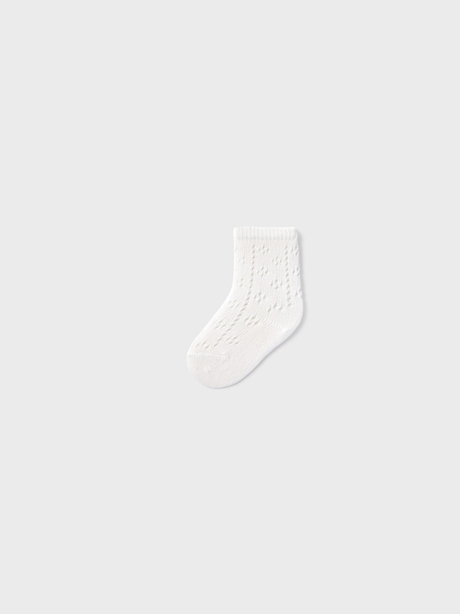 Calzino alto traforato BIANCO 9864 /B - NANU' BABY