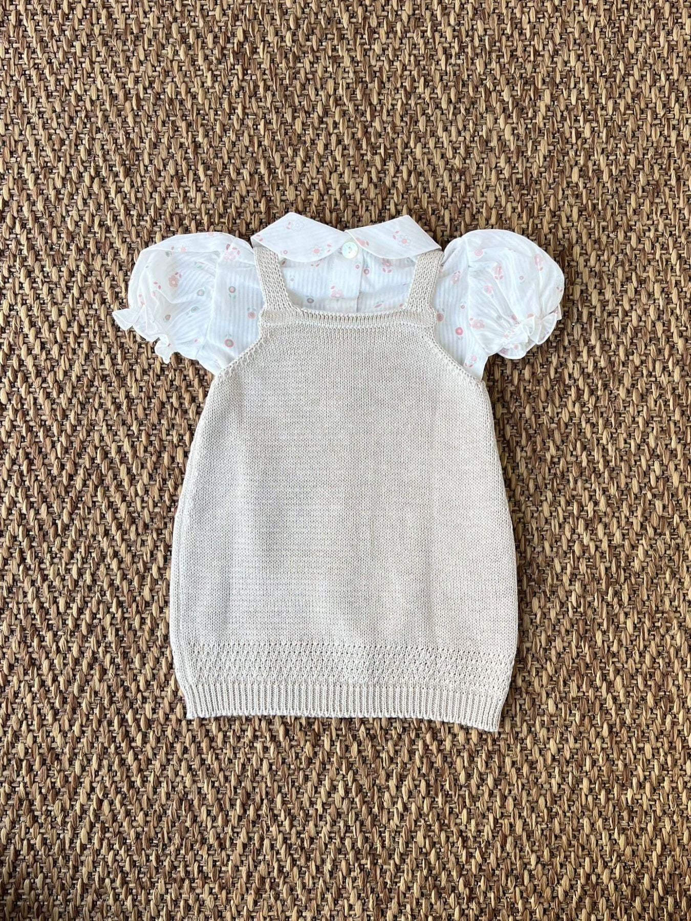 Abito in filo di cotone Bimba TORTORA NAIME/AB-T - NANU' BABY