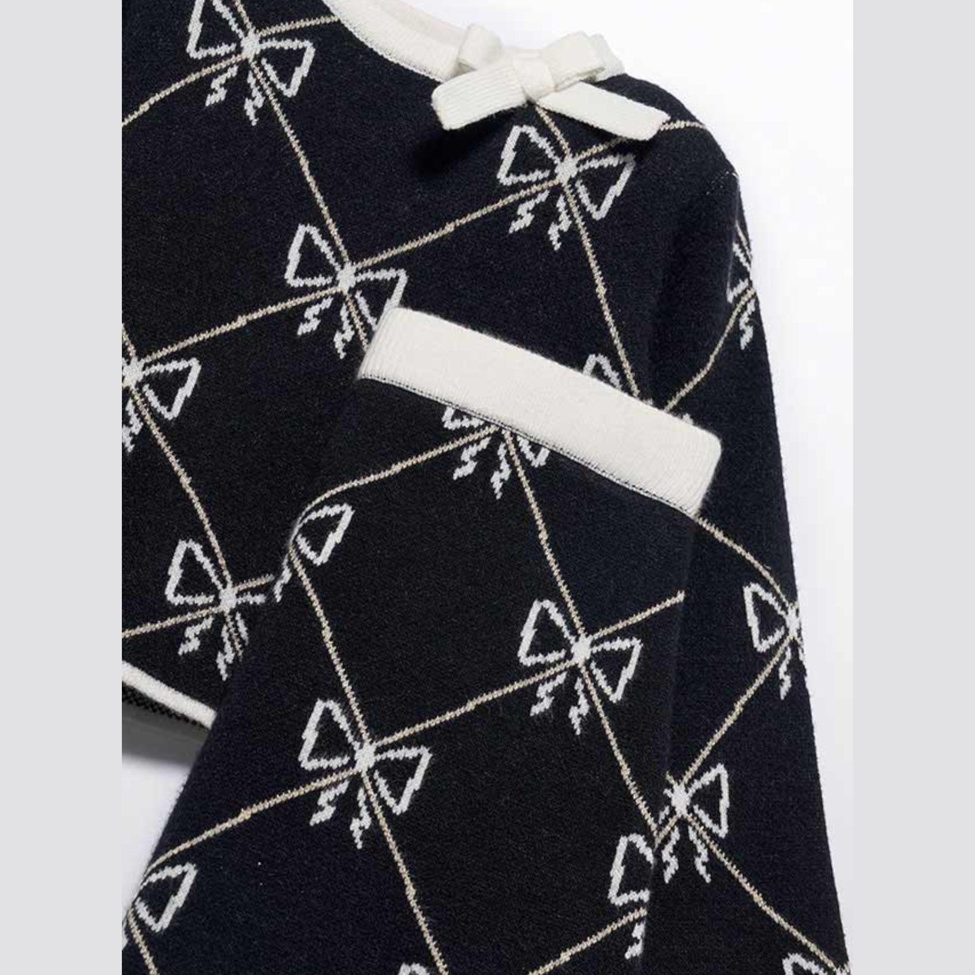 Compl. gonna tricot jacquard Bimba Nero 5538/8 - NANU' BABY