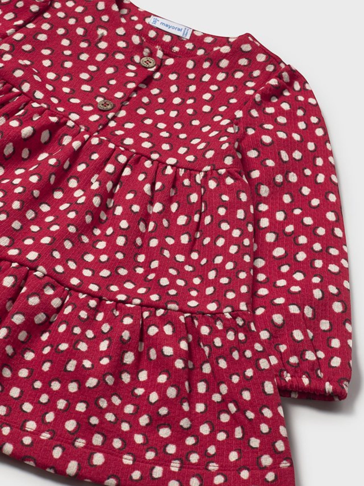 Abito punto strutturato Bimba Rosso 2915/40 - NANU' BABY