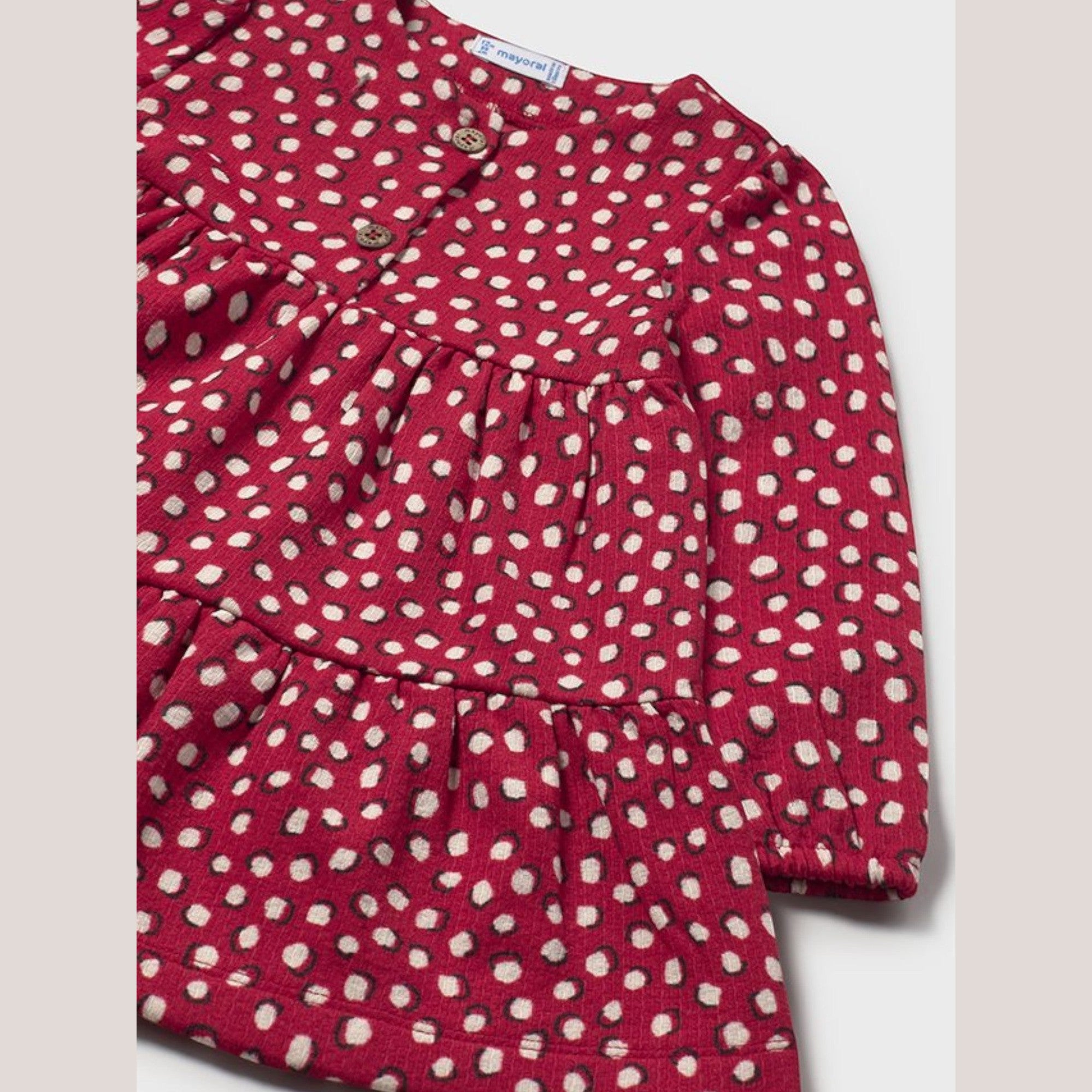 Abito punto strutturato Bimba Rosso 2915/40 - NANU' BABY