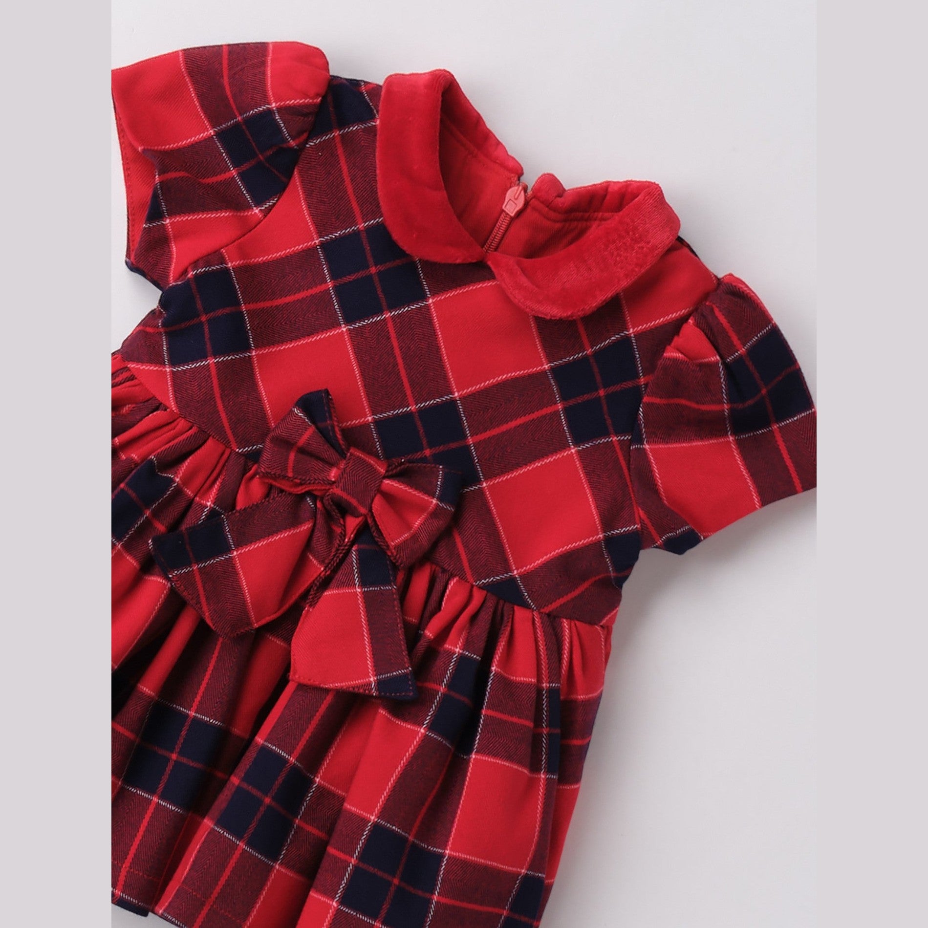 Abito Tessuto Navetta Con Manica Bimba Rosso 3F725/2253 - NANU' BABY