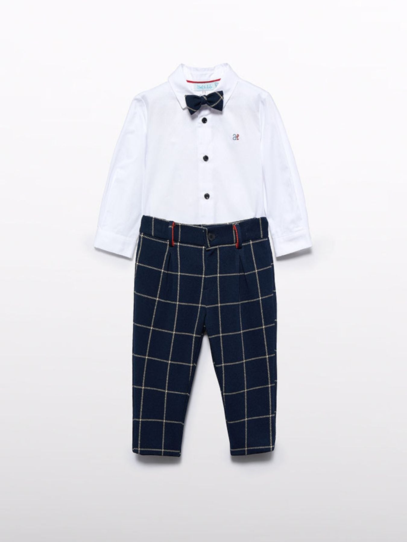 Compl. pantalone quadro punto Bimbo BLU 5704/B - NANU' BABY