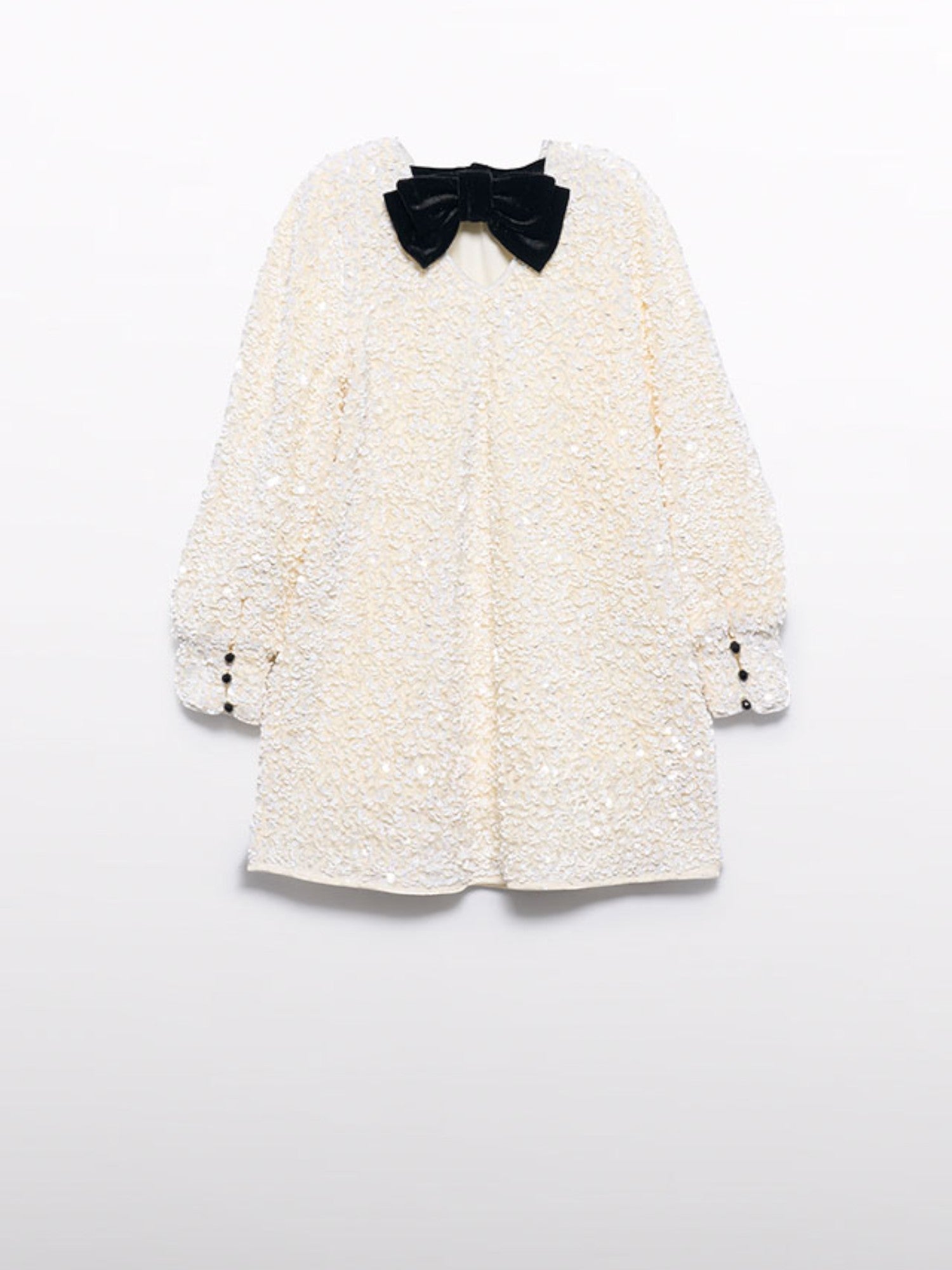 Abito lustrini velluto Bimba PANNA 5525/3 - NANU' BABY
