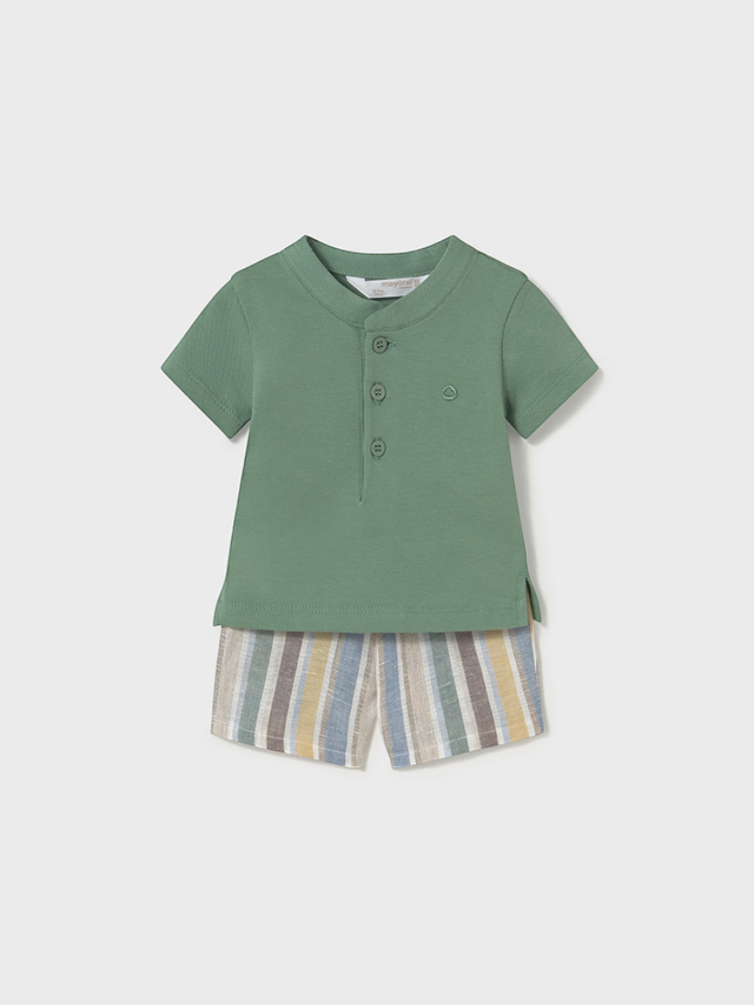 Completo pantalone corto e polo Bimbo VERDE 1217 /V - NANU' BABY