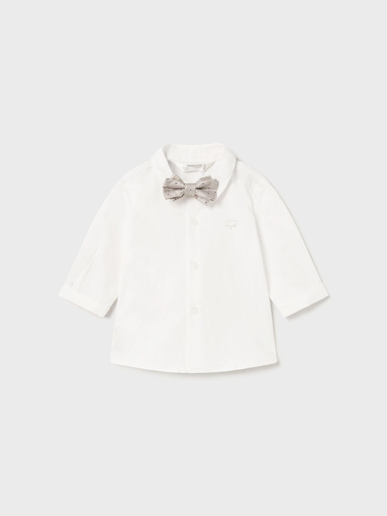 Camicia m/l con papillon Bimbo ECRU 1J-2180/E - NANU' BABY
