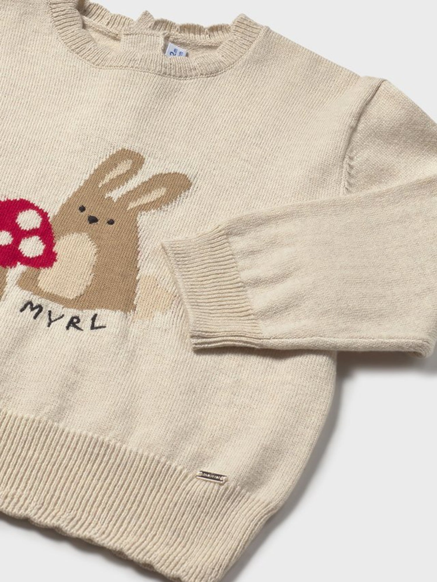 Maglione fino jacquard Bimba Beige 2354/21 - NANU' BABY