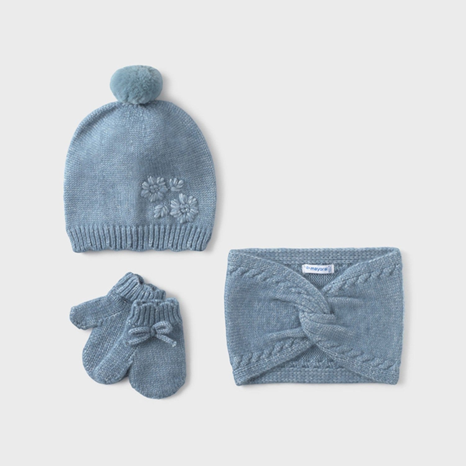 Completo cappello mutanda muffol CIELO 10019/46 - NANU' BABY