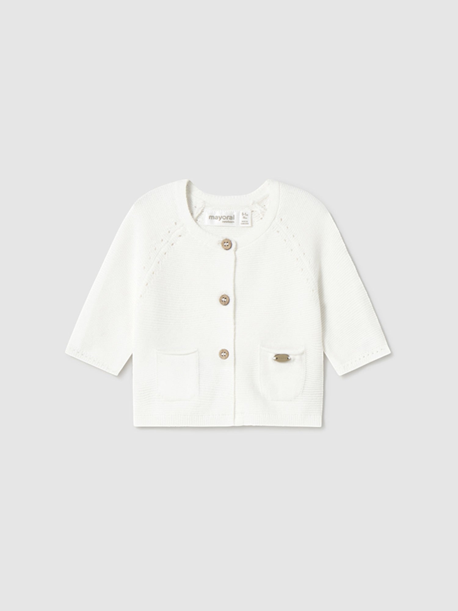 Giacchino lungo maglia Bimba NATURAL 1307 /N - NANU' BABY