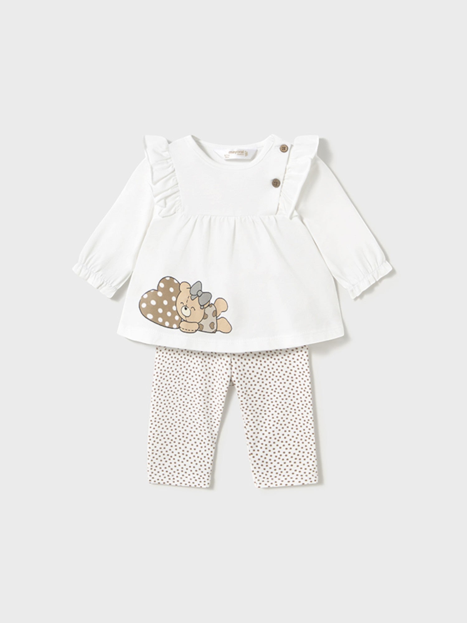 Completo leggings 4 pezzi Bimba BEIGE 1760 /BE - NANU' BABY