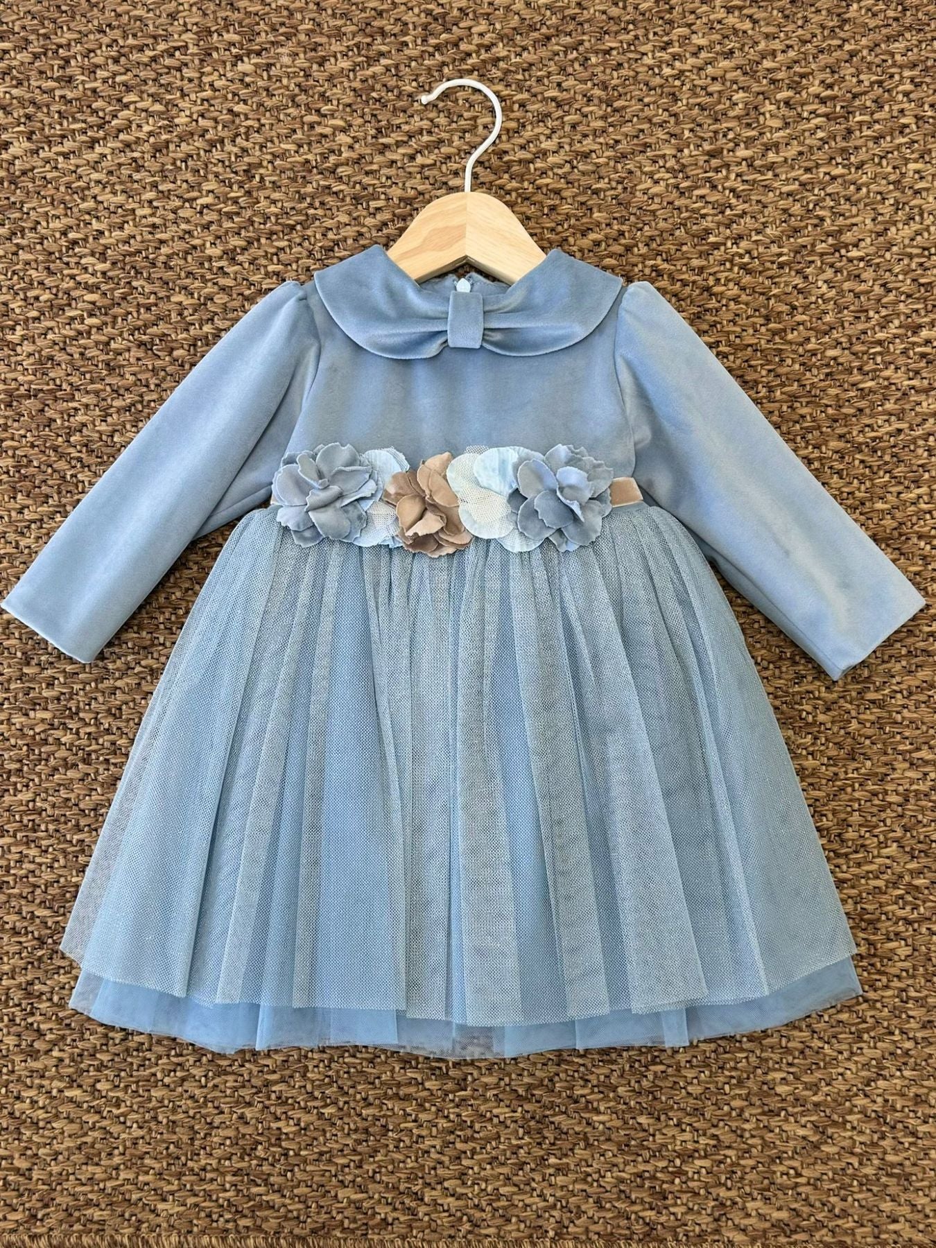 Abito Fiore Bimba CIELO IK318ML - NANU' BABY