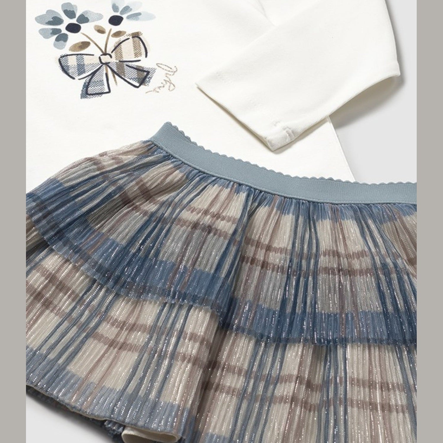 Completo gonna 3 pezzi Bimba CIELO 2922/10 - NANU' BABY