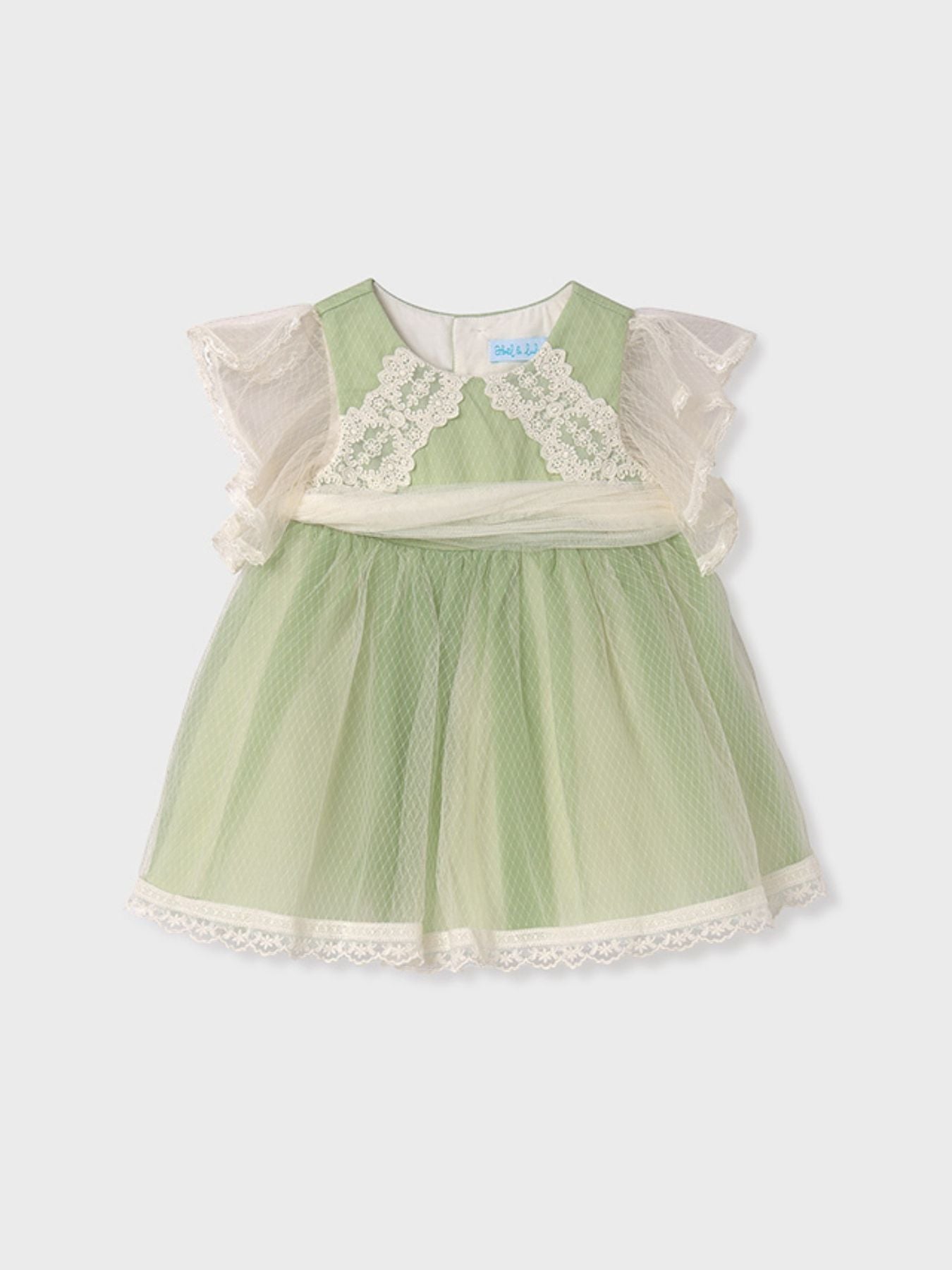 Abito tulle rombi Bimba VERDE 5005 - NANU' BABY