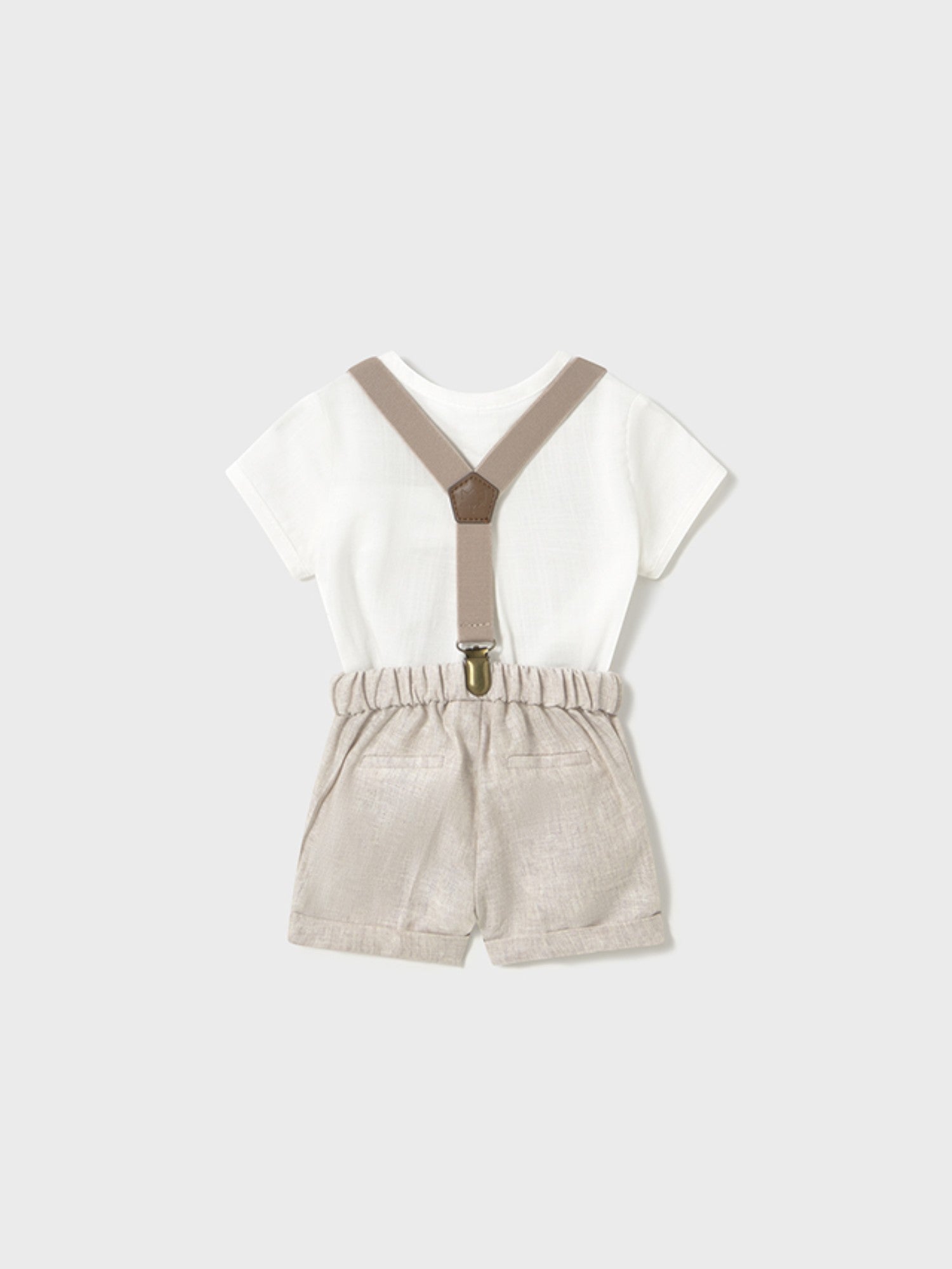 Completo pantalone corto e maglia Bimbo AVORIO 1215 /A - NANU' BABY