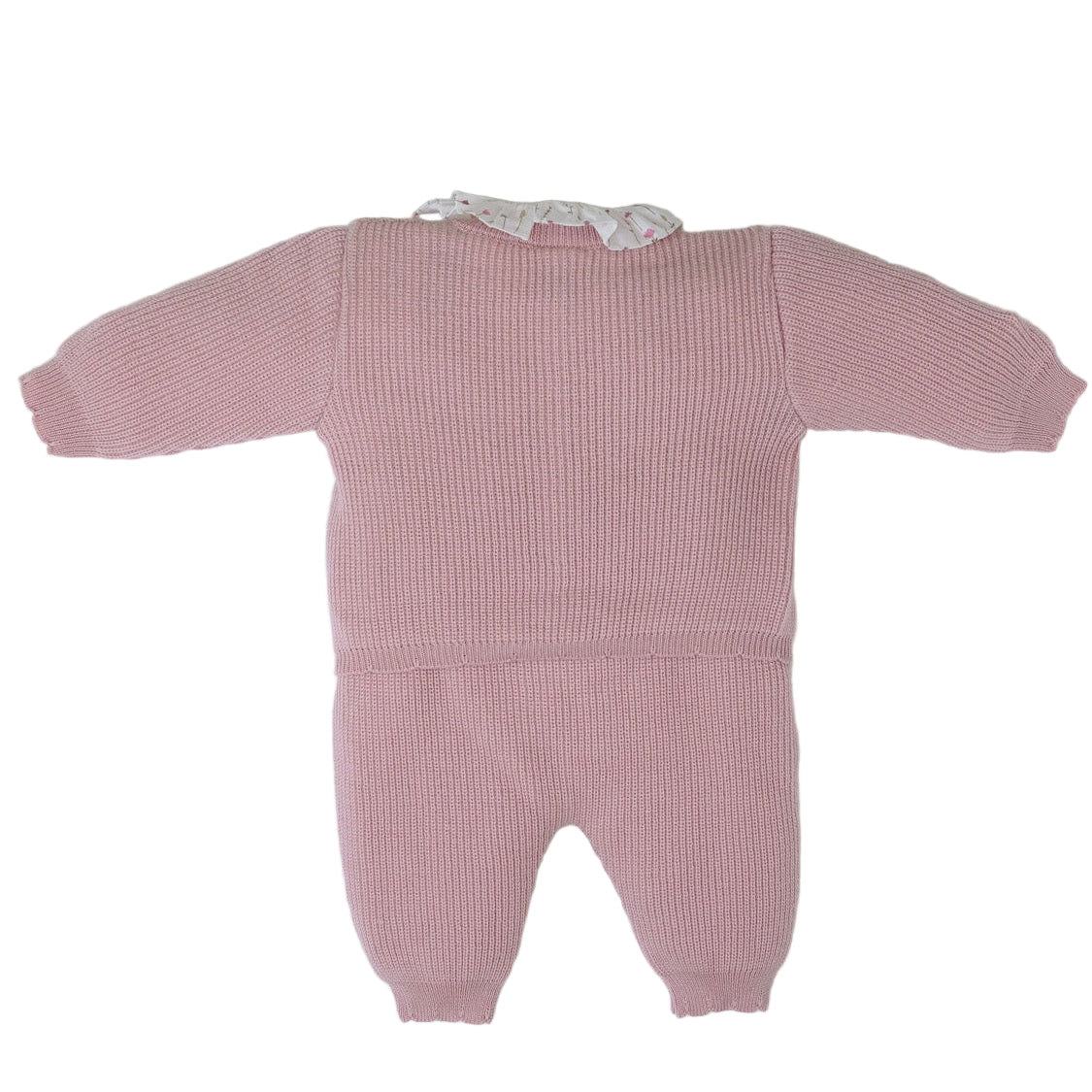 Completo lana rosa marsala Neonata ROSA IN1431/R - NANU' BABY